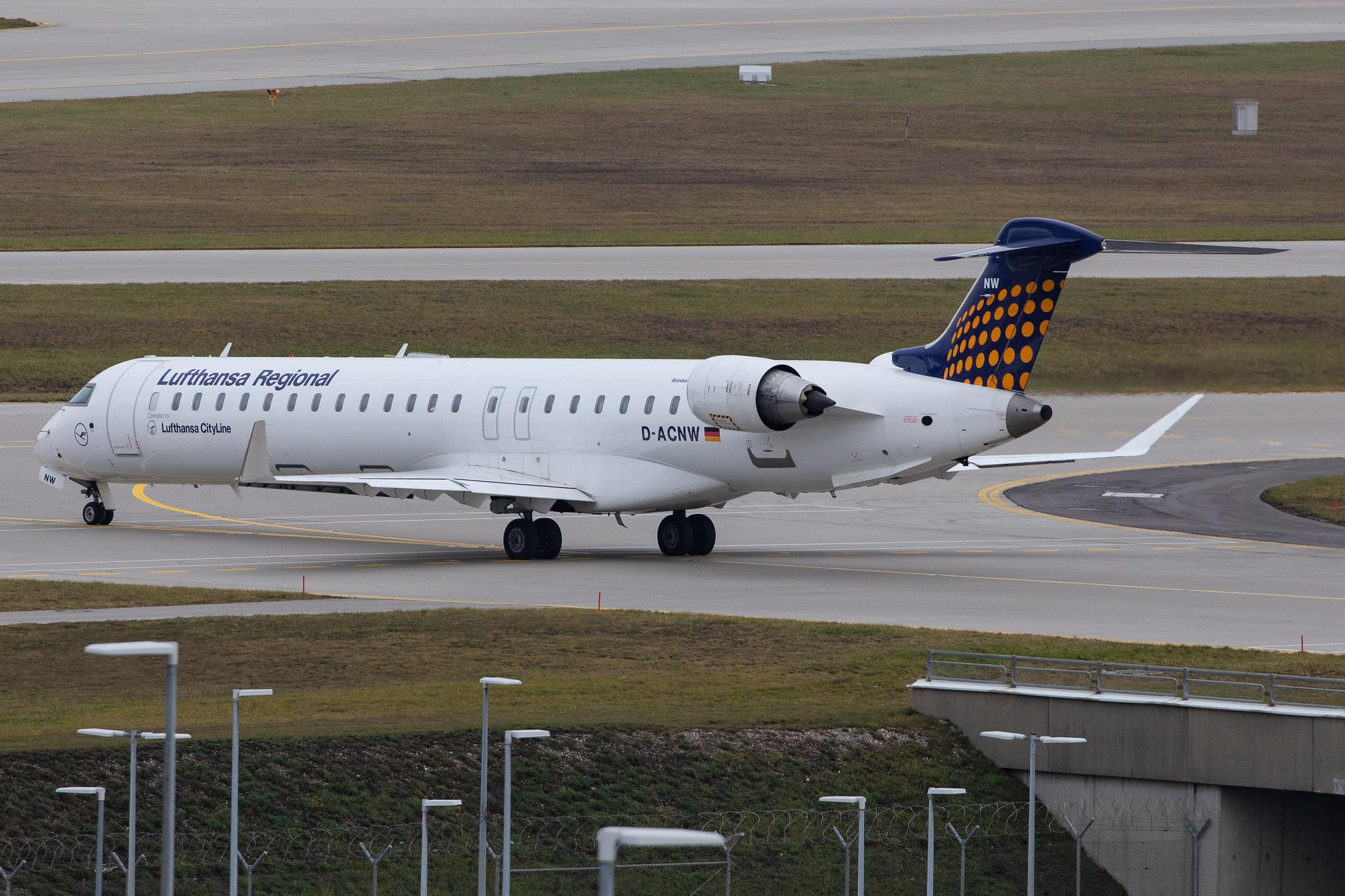 Munich Airport: Lufthansa (LH / DLH) | Operator: Lufthansa CityLine |  Bombardier CRJ-900LR CRJ9 | D-ACNW | MSN 15269