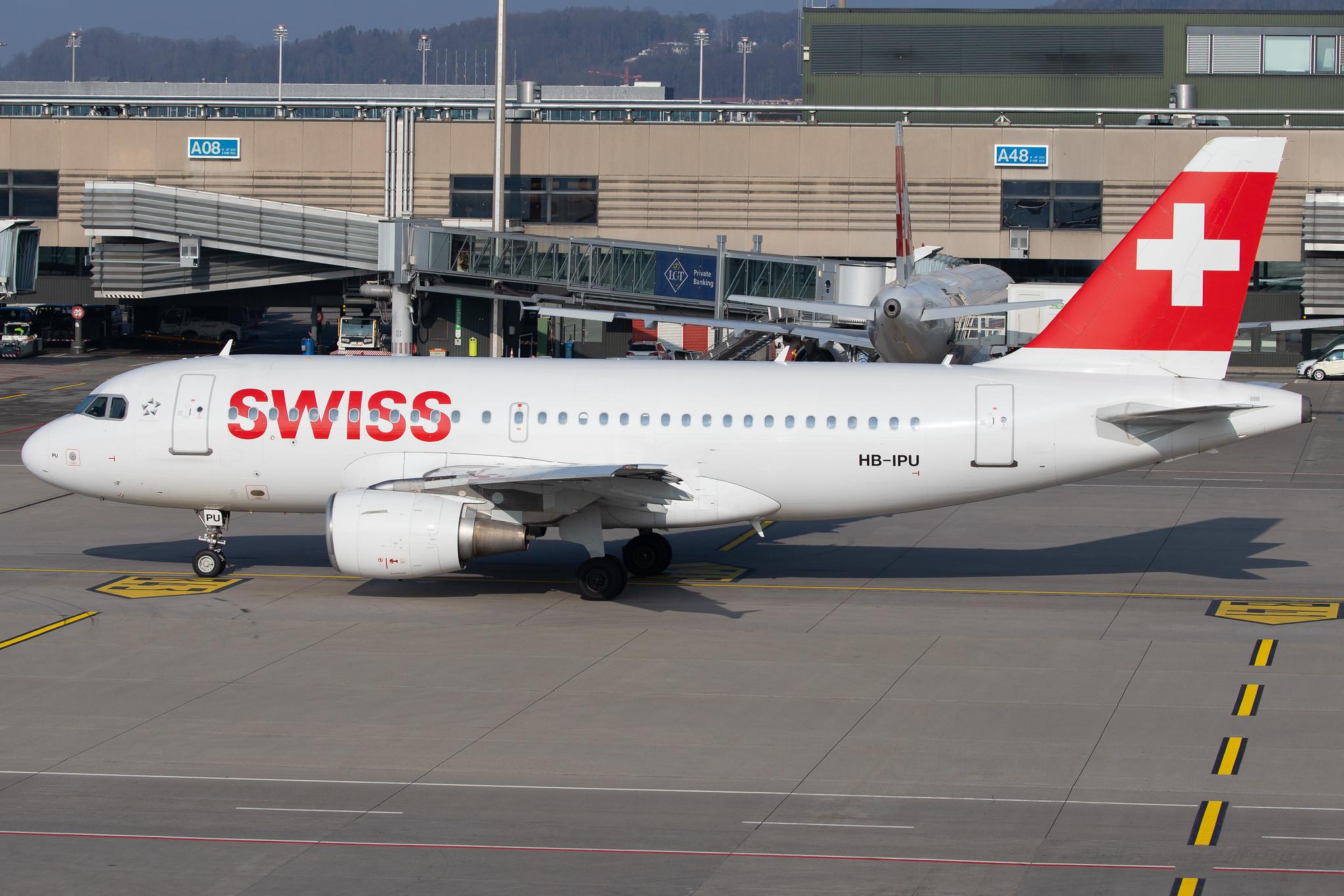 Flughafen Zürich: Swiss (LX / SWR) |  Airbus A319-112 A319 | HB-IPU | MSN 0713
