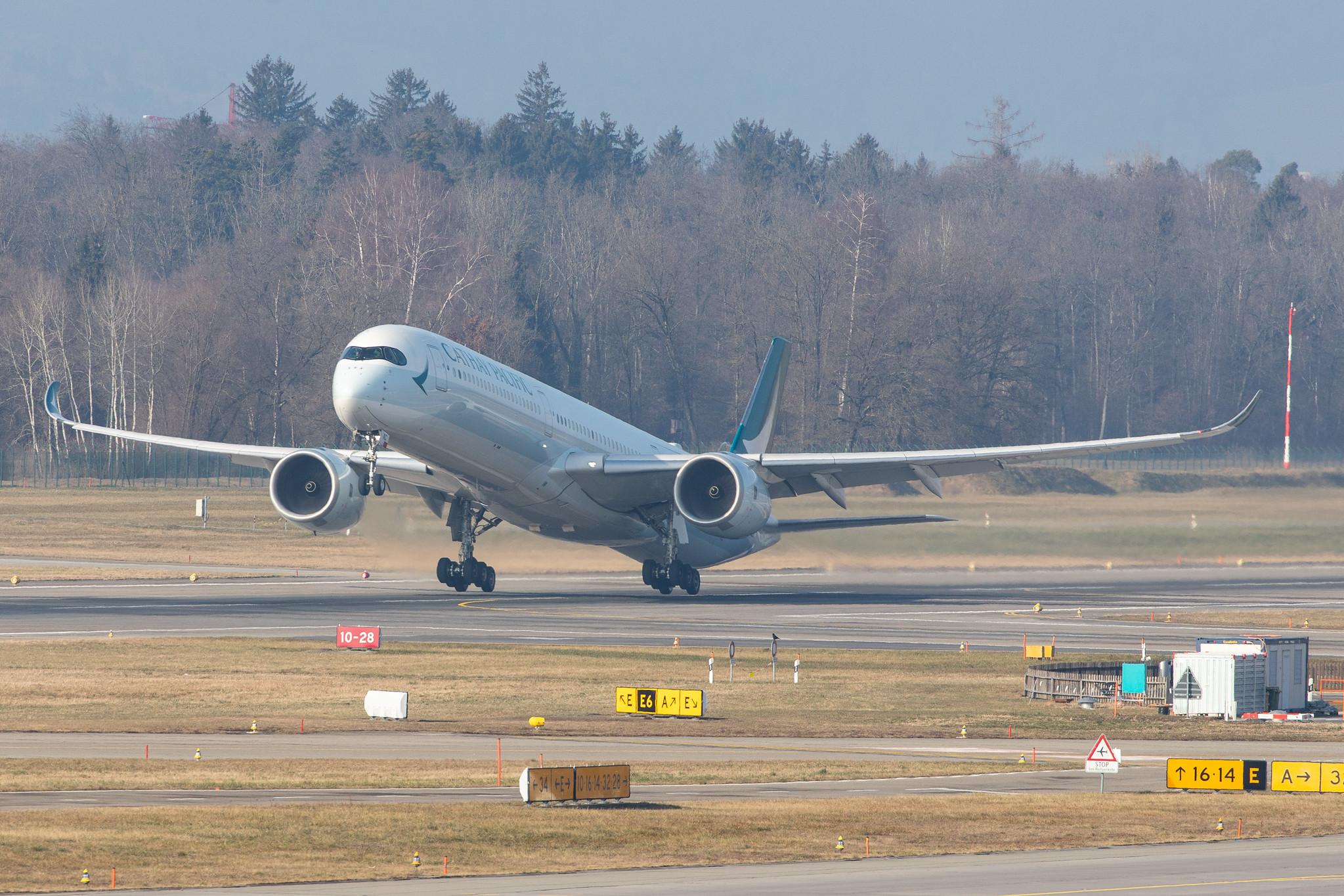Flughafen Zürich: Cathay Pacific (CX / CPA) |  Airbus A350-1041 A35K | B-LXC | MSN 188