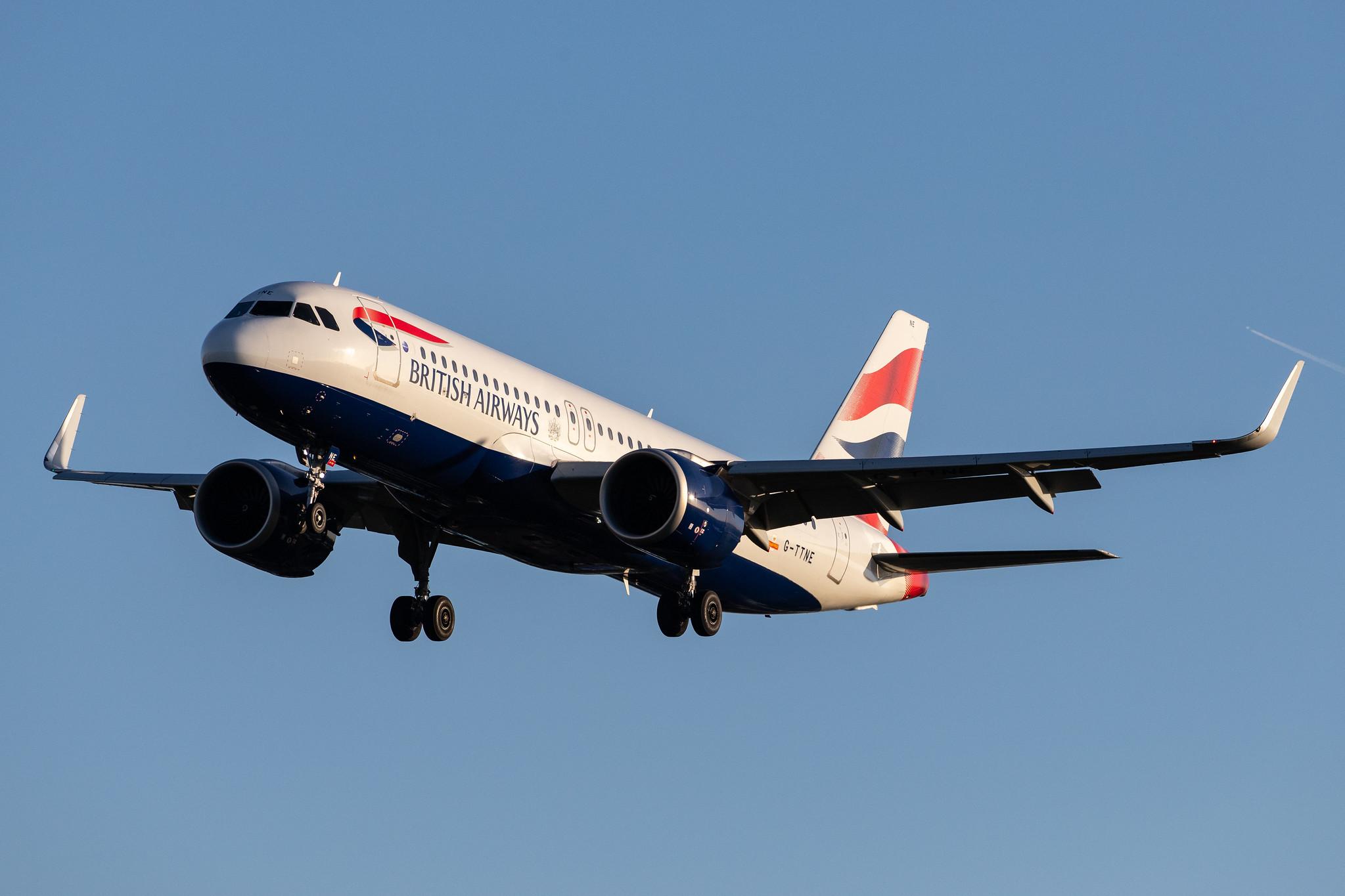 London Heathrow Airport: British Airways (BA / BAW) |  Airbus A320-251N A20N | G-TTNE | MSN 8365