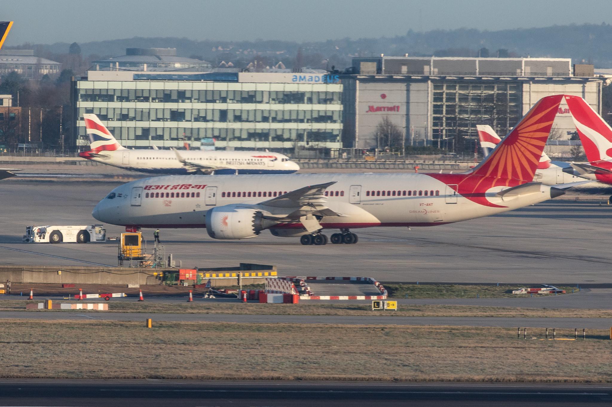 London Heathrow Airport: Air India (AI / AIC) |  Boeing 787-8 Dreamliner B788 | VT-ANT | MSN 36291