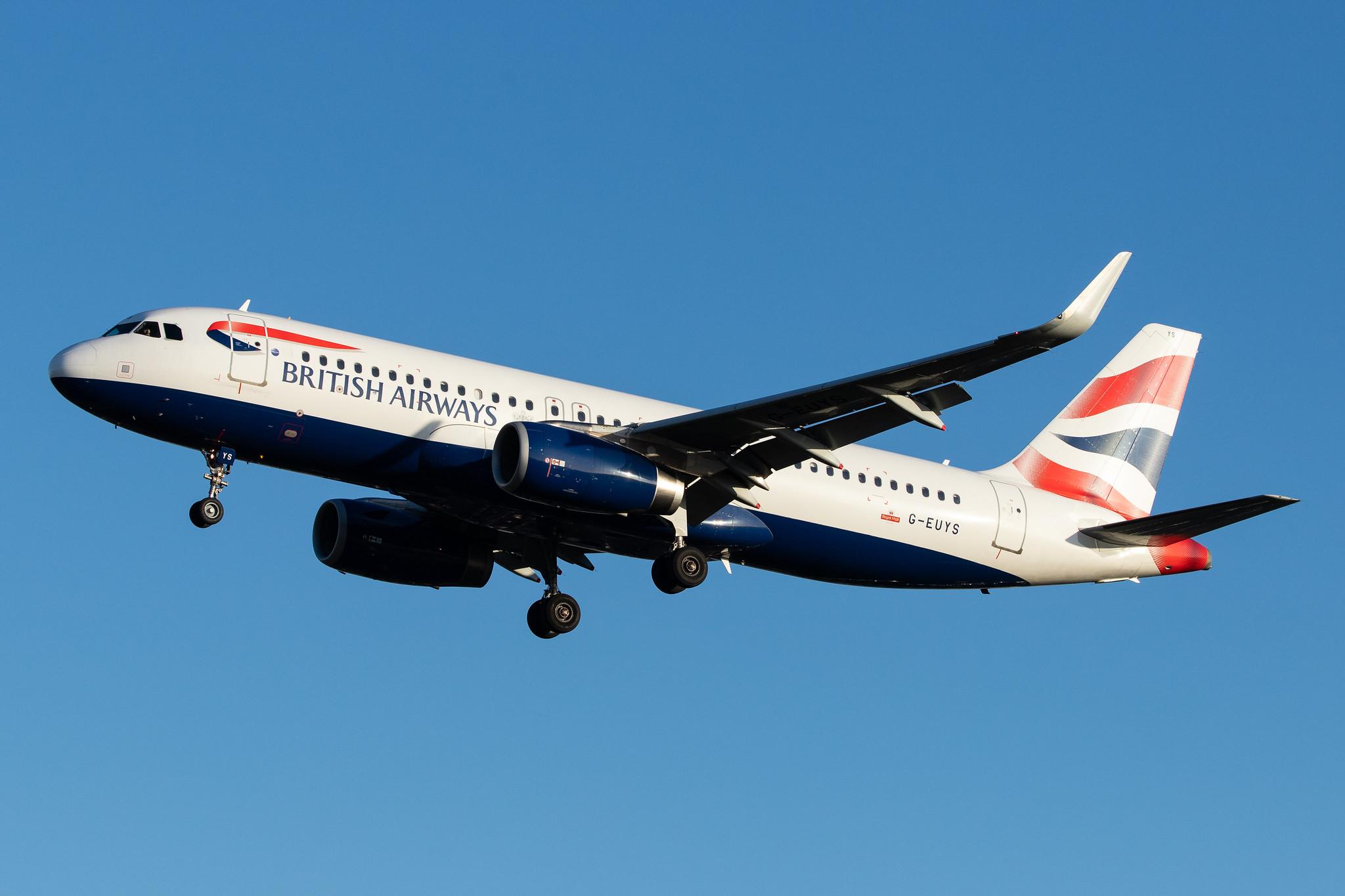 London Heathrow Airport: British Airways (BA / BAW) |  Airbus A320-232 A320 | G-EUYS | MSN 5948
