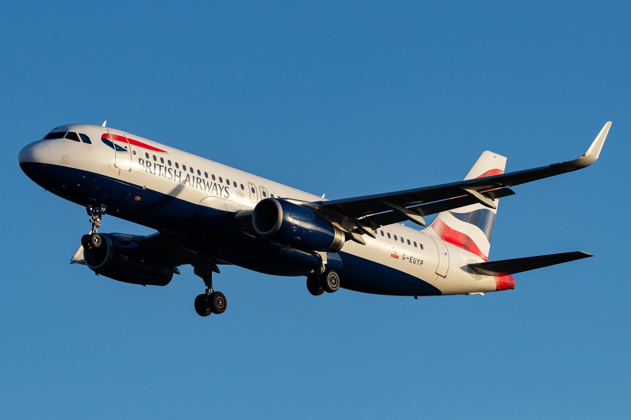 London Heathrow Airport: British Airways (BA / BAW) |  Airbus A320-232 A320 | G-EUYP | MSN 5784