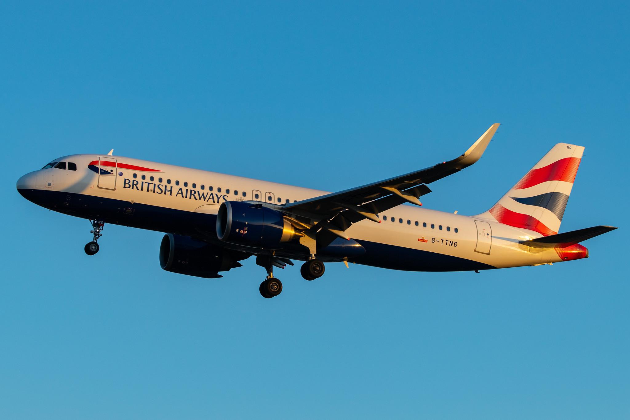 London Heathrow Airport: British Airways (BA / BAW) |  Airbus A320-251N A20N | G-TTNG | MSN 8431