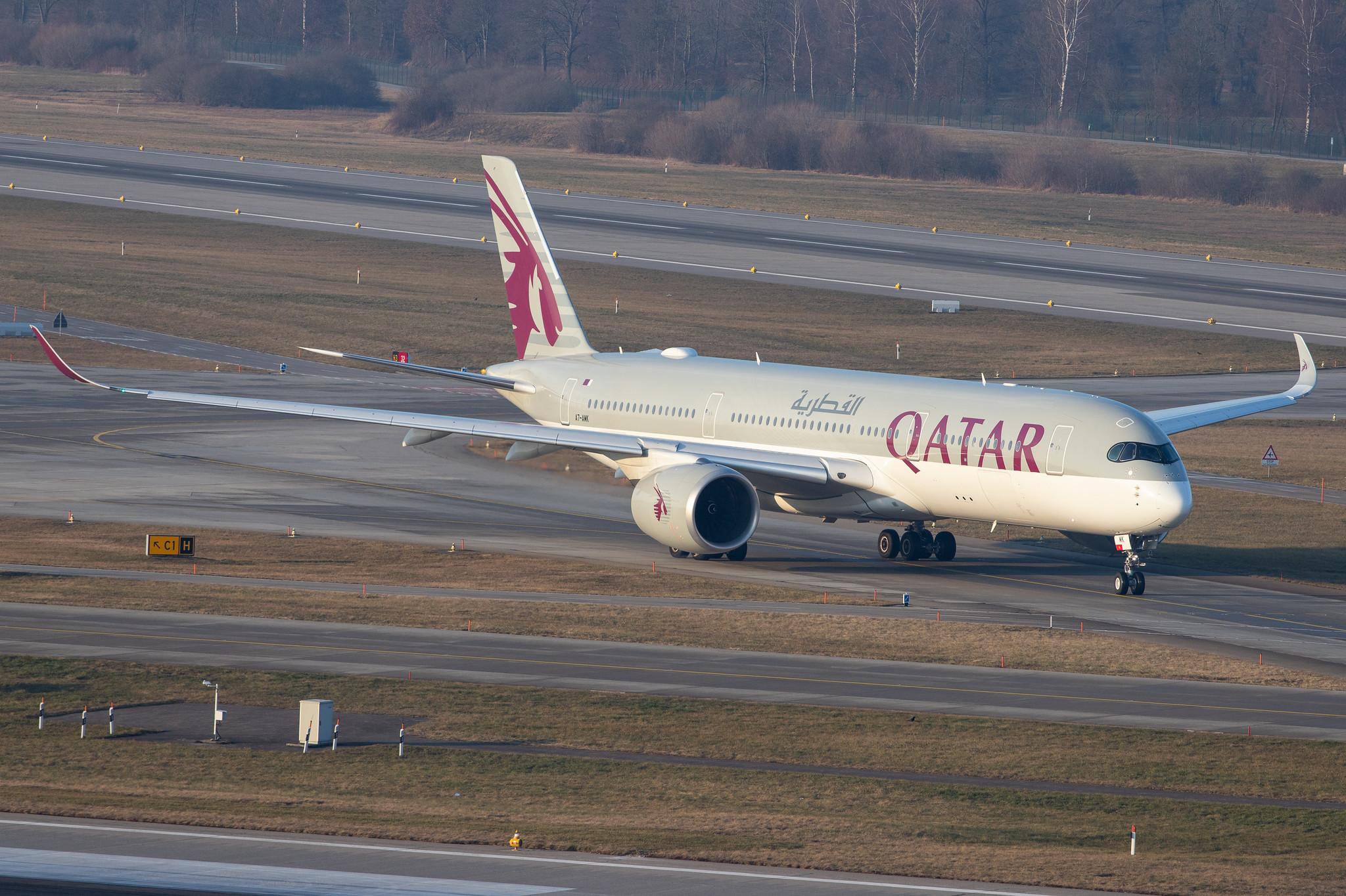 Flughafen Zürich: Qatar Airways (QR / QTR) |  Airbus A350-941 A359 | A7-AMK | MSN 249