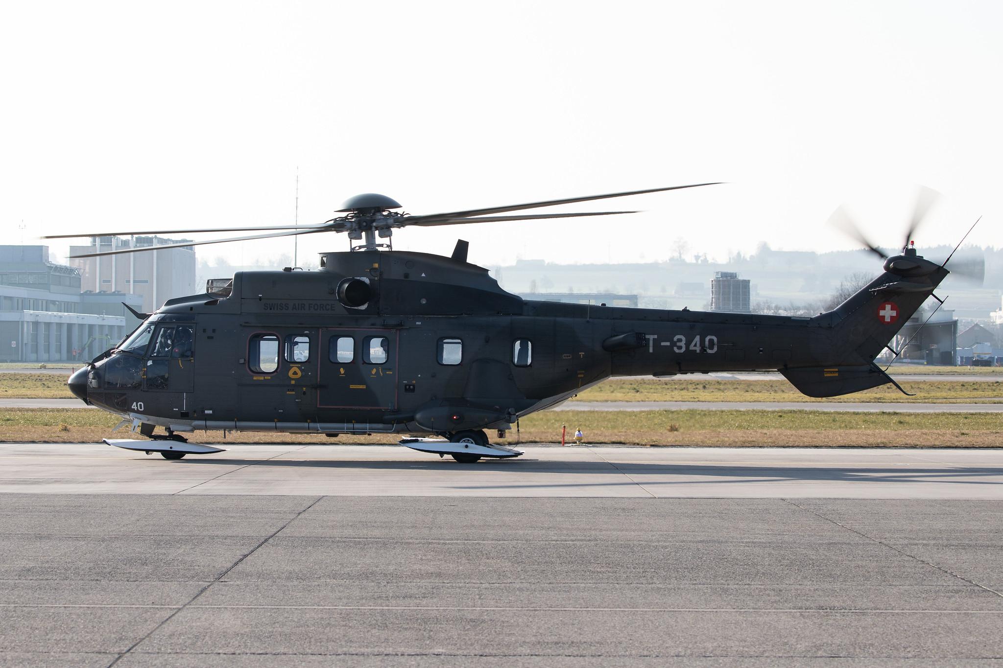 Flughafen Zürich: Swiss Air Force |  Eurocopter AS-532UL Cougar AS32 | T-340 | MSN 2554