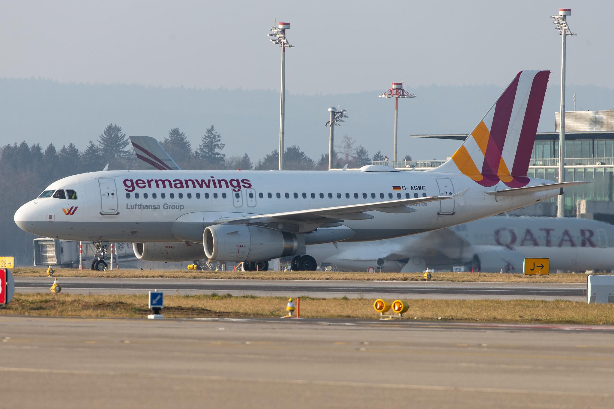 Flughafen Zürich: Eurowings (EW / EWG) |  Airbus A319-132 A319 | D-AGWE | MSN 3128