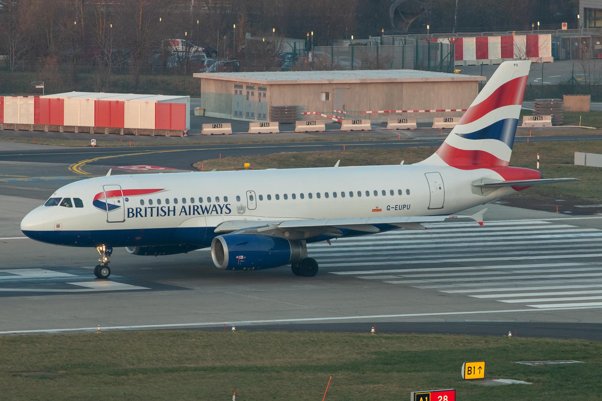 Flughafen Zürich: British Airways (BA / BAW) |  Airbus A319-131 A319 | G-EUPU | MSN 1384