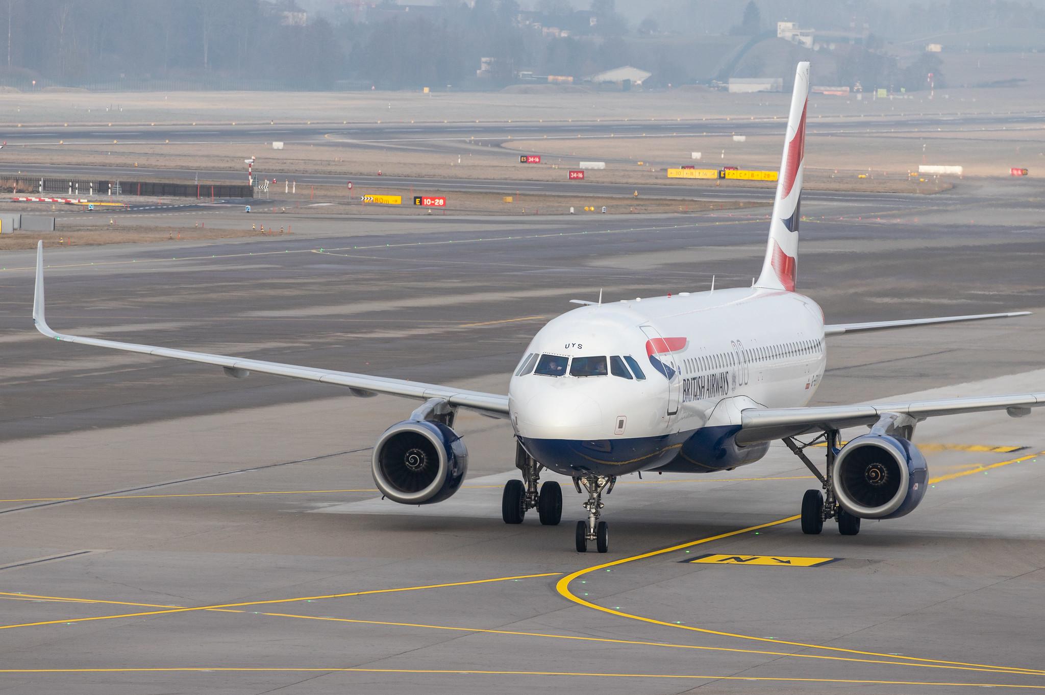 Flughafen Zürich: British Airways (BA / BAW) |  Airbus A320-232 A320 | G-EUYS | MSN 5948