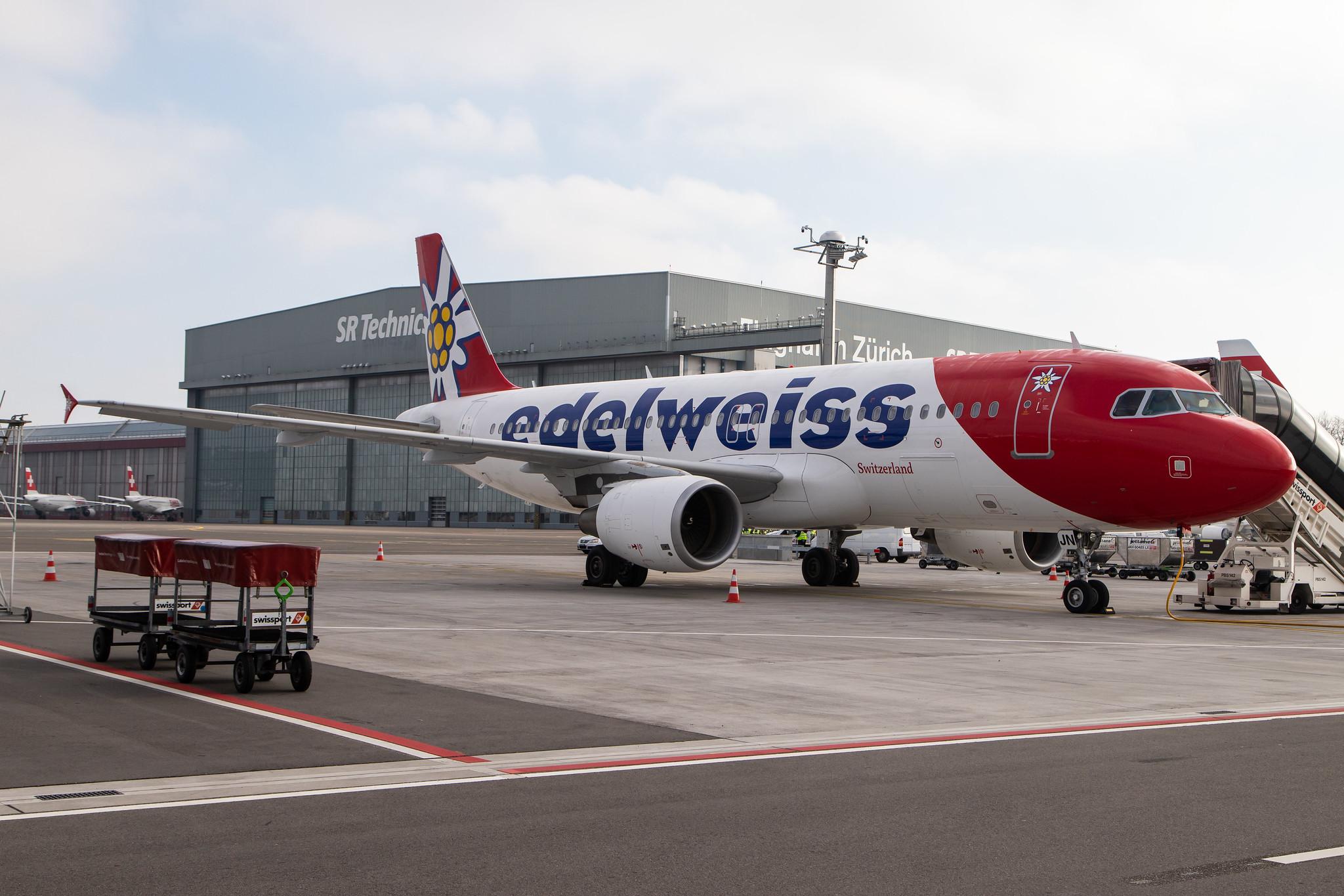 Flughafen Zürich: Edelweiss Air (WK / EDW) |  Airbus A320-214 A320 | HB-JJN | MSN 4187
