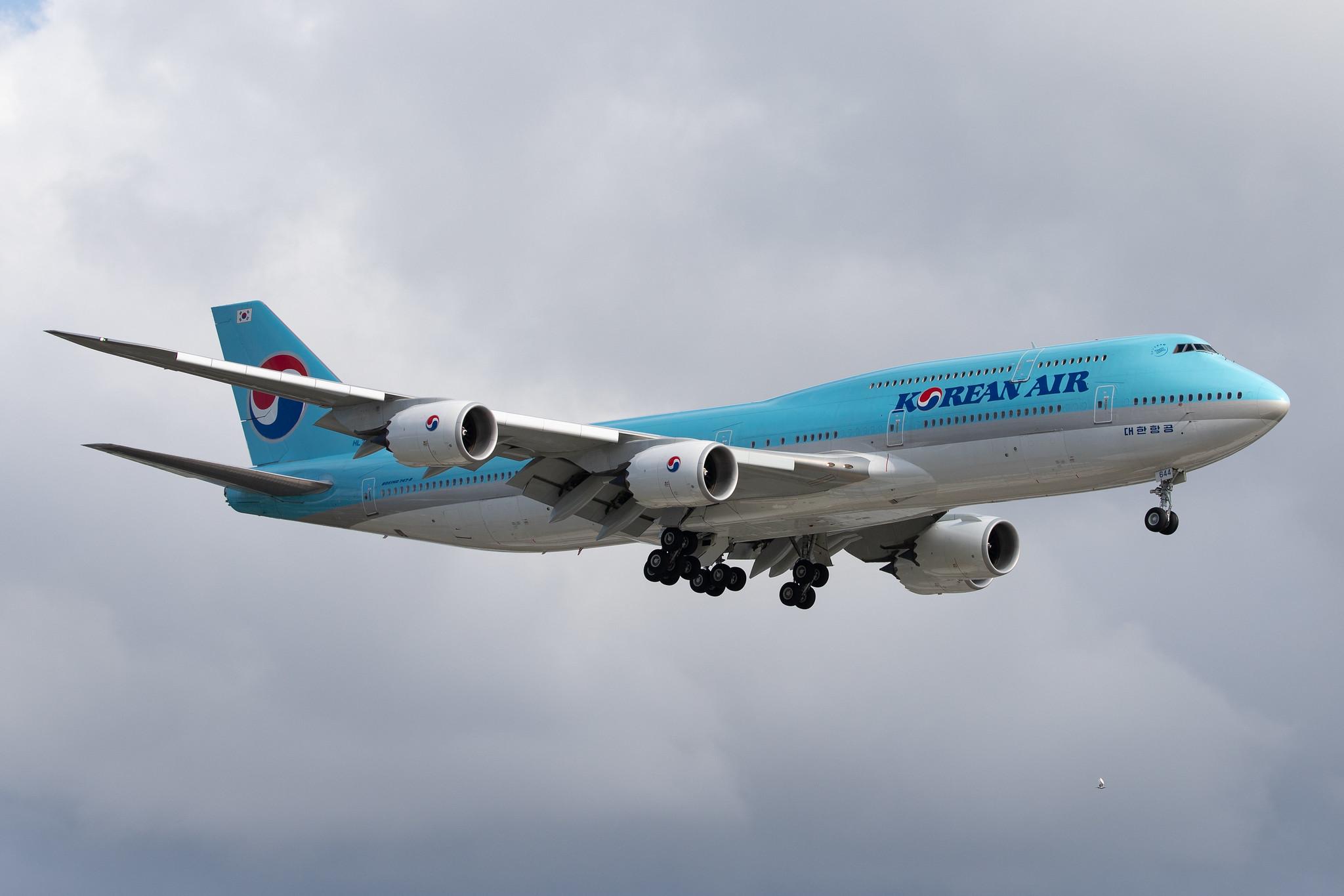 London Heathrow Airport: Korean Air (KE / KAL) |  Boeing 747-8B5 B748 | HL7644 | MSN 60411