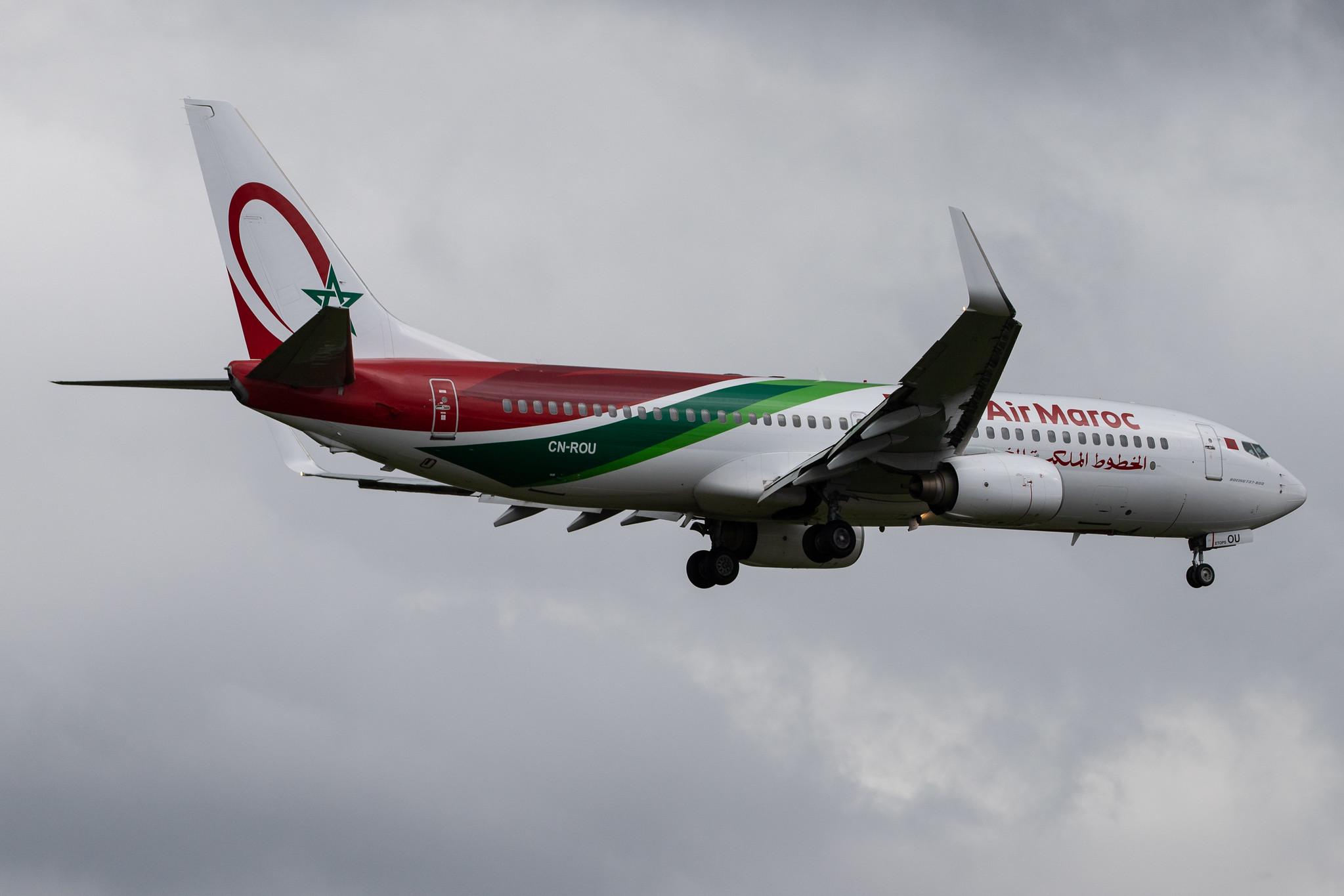 London Heathrow Airport: Royal Air Maroc (AT / RAM) |  Boeing 737-8B6 B738 | CN-ROU | MSN 33069