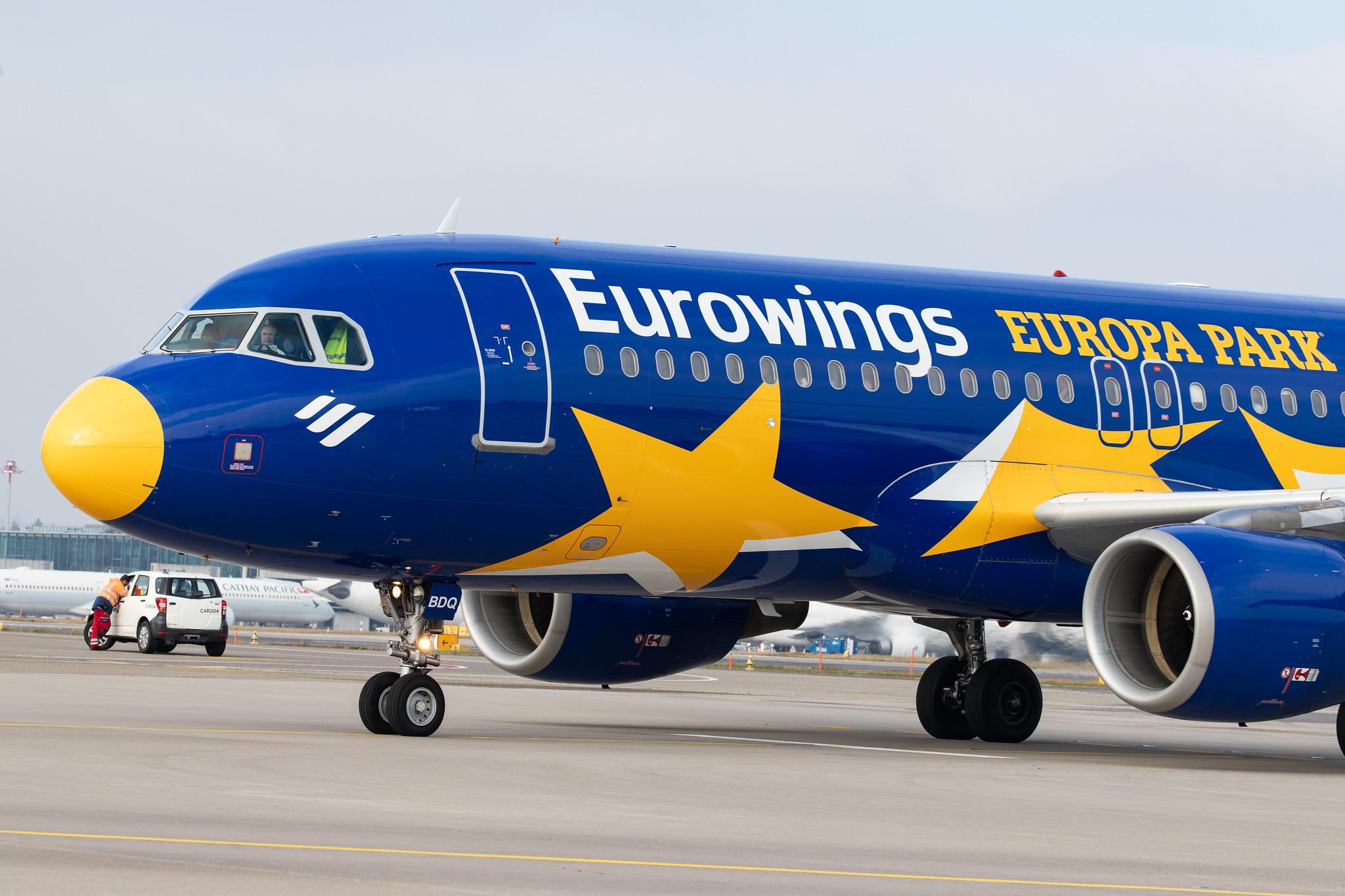 Flughafen Zürich: Eurowings (EW / EWG) |  Livery: Europa Park Livery |  Airbus A320-214 A320 | D-ABDQ | MSN 3121