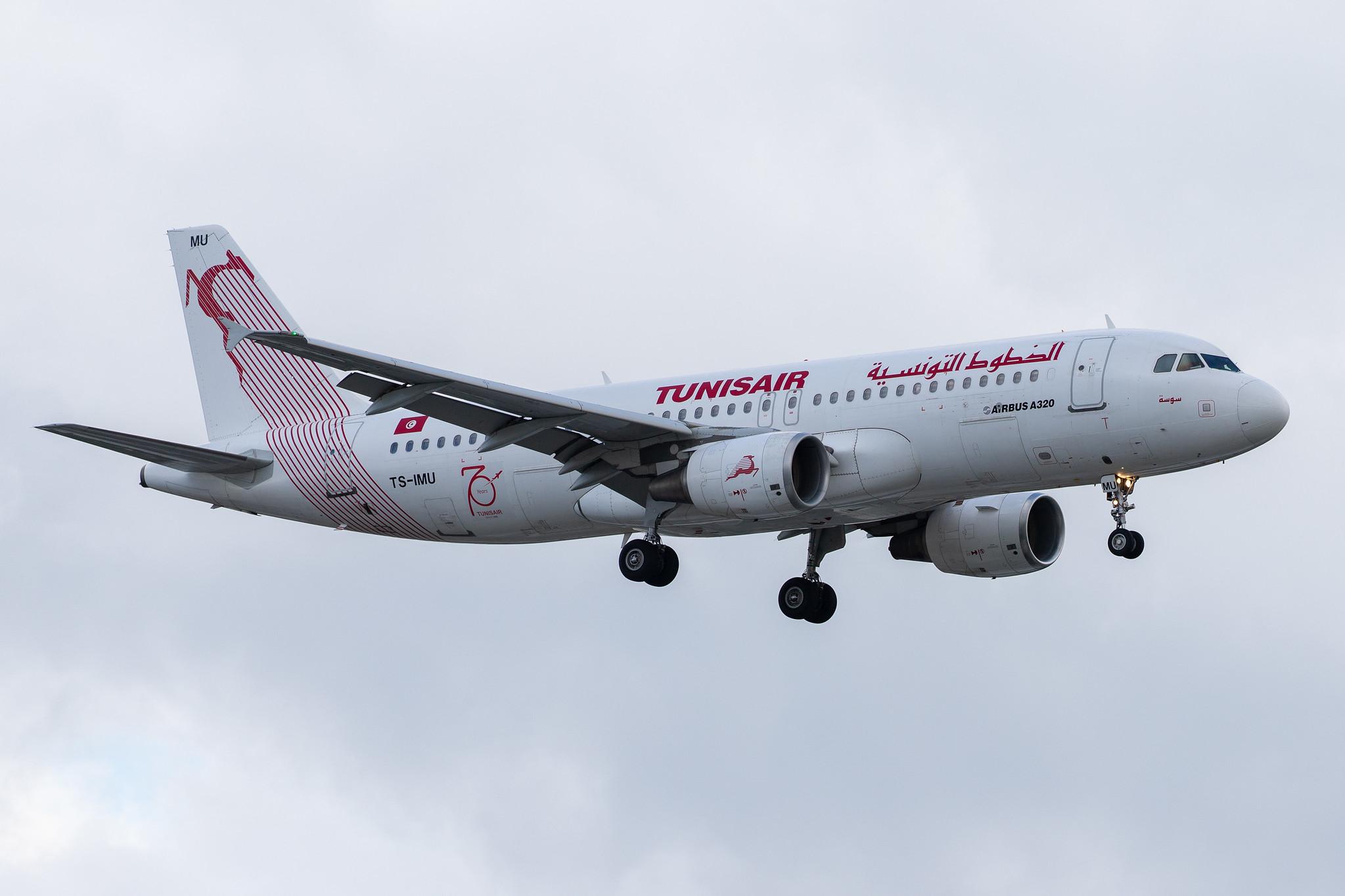 London Heathrow Airport: Tunisair (TU / TAR) |  Airbus A320-214 A320 | TS-IMU | MSN 5474