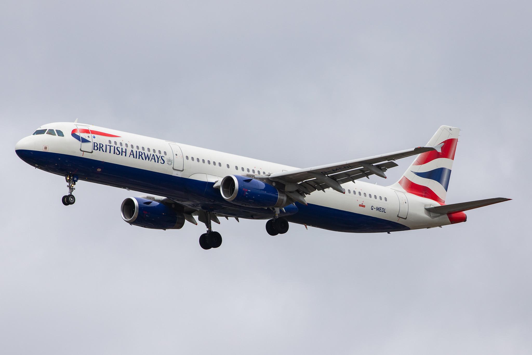 London Heathrow Airport: British Airways (BA / BAW) |  Airbus A321-231 A321 | G-MEDL | MSN 2653