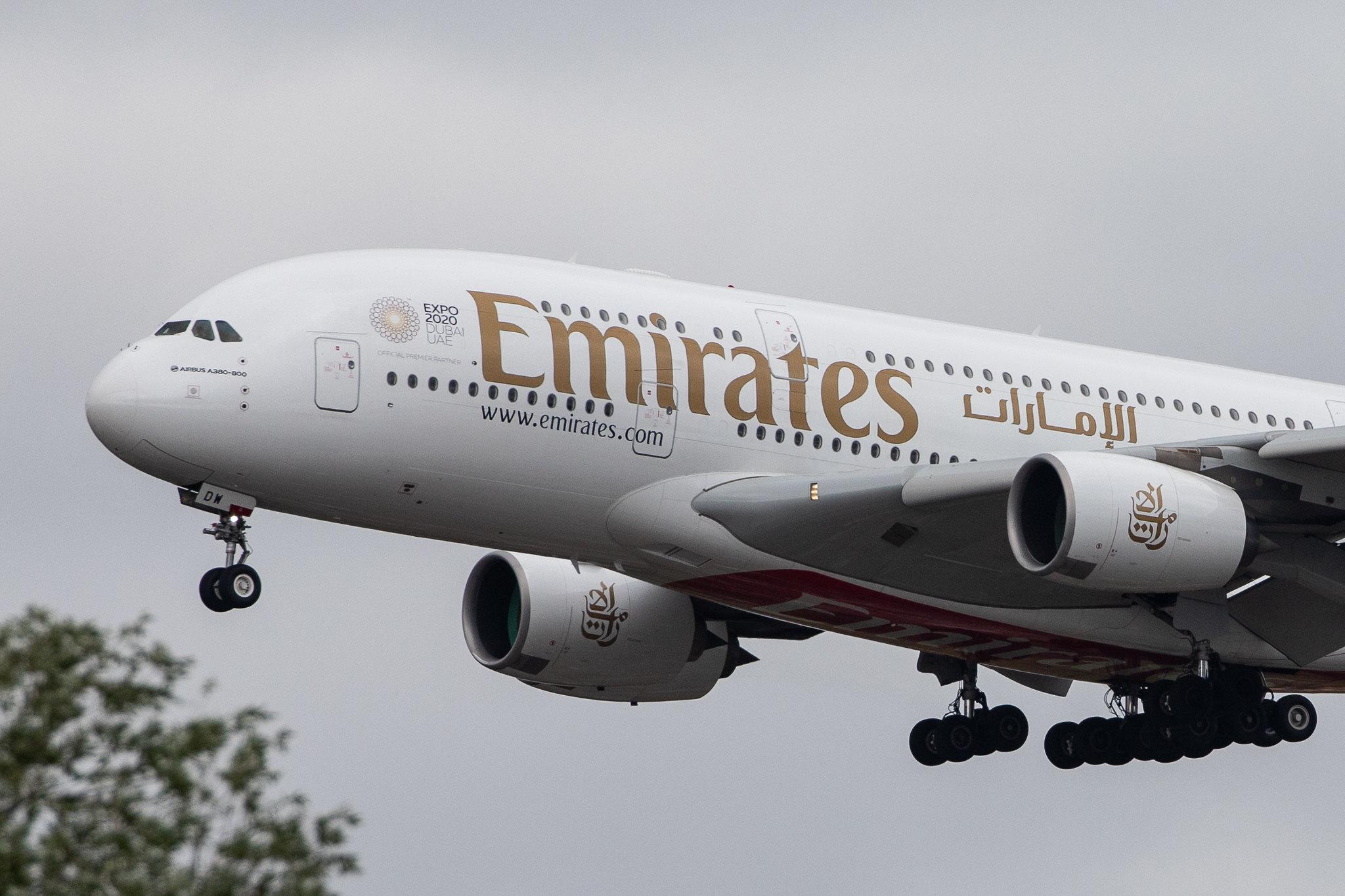 London Heathrow Airport: Emirates (EK / UAE) |  Airbus A380-861 A388 | A6-EDW | MSN 103