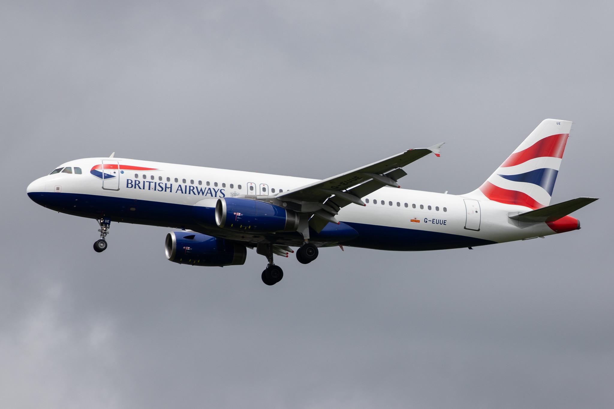 London Heathrow Airport: British Airways (BA / BAW) |  Airbus A320-232 A320 | G-EUUE | MSN 1782