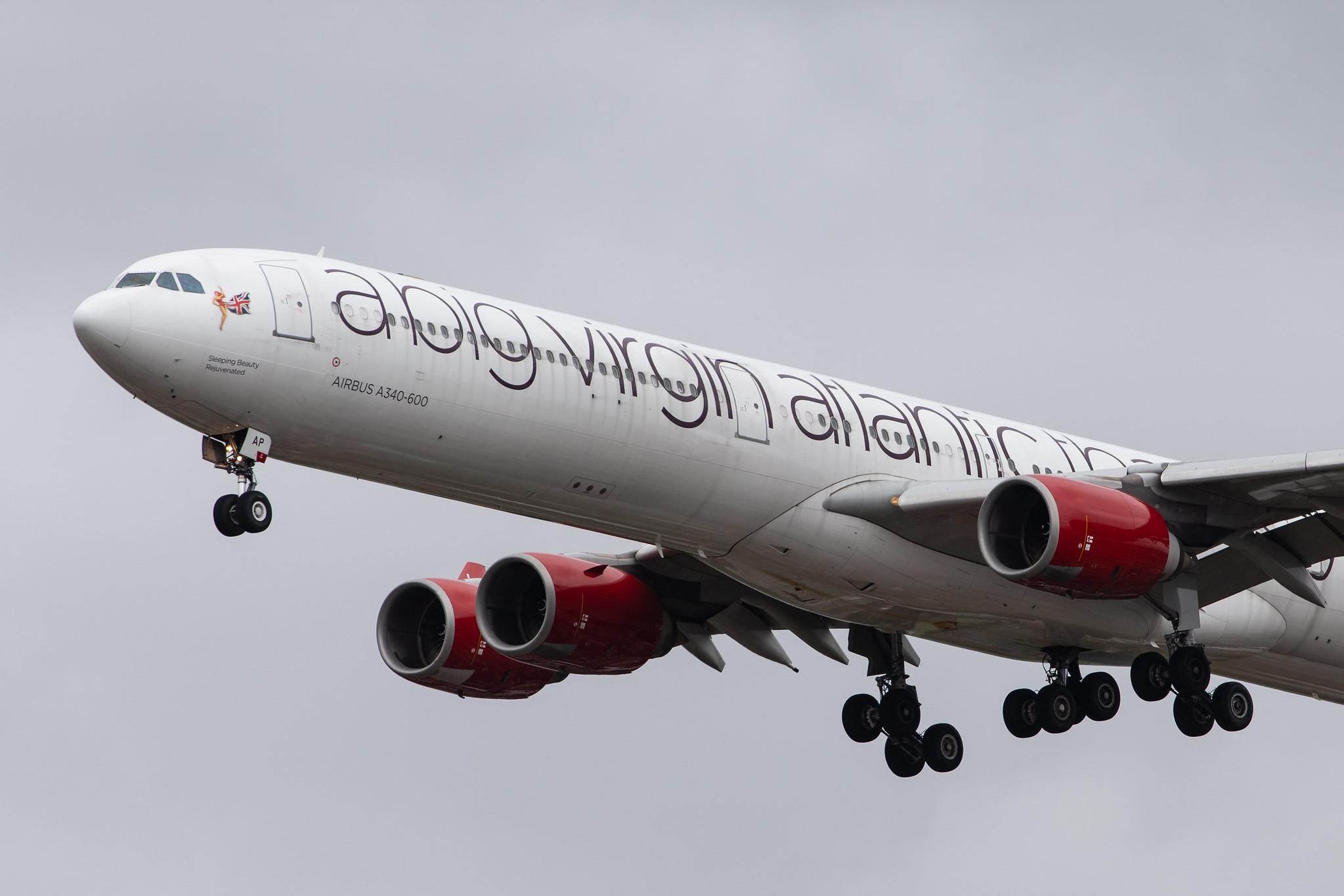 London Heathrow Airport: Virgin Atlantic (VS / VIR) |  Airbus A340-642 A346 | G-VNAP | MSN 0622