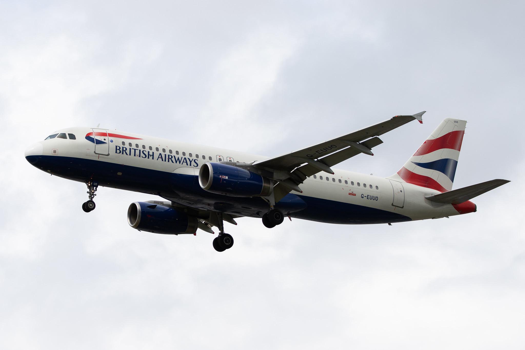 London Heathrow Airport: British Airways (BA / BAW) |  Airbus A320-232 A320 | G-EUUO | MSN 1958