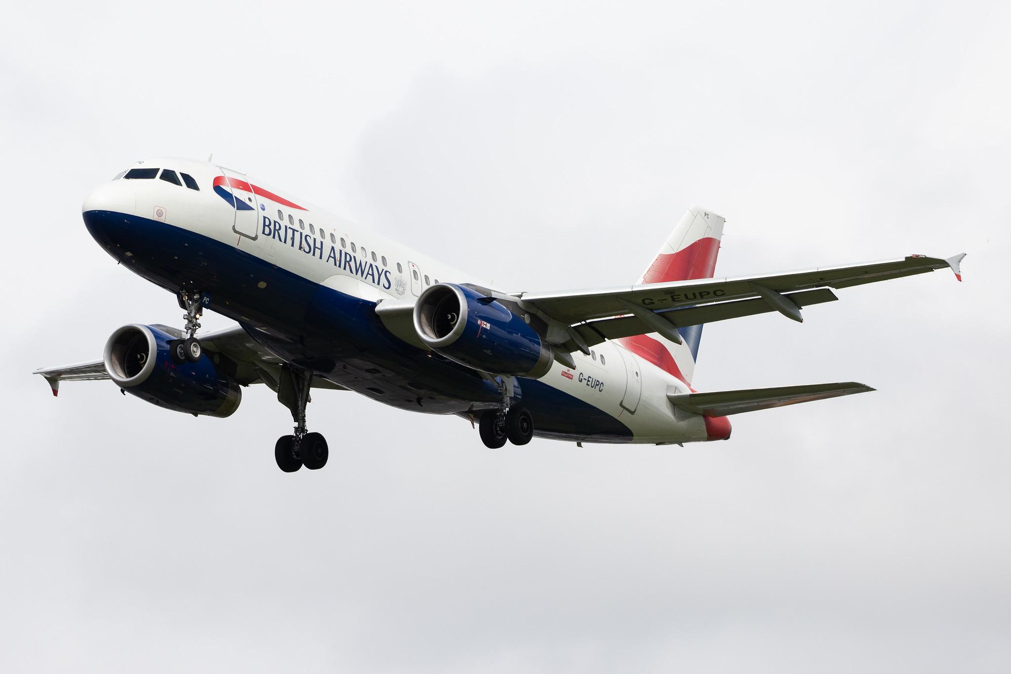 London Heathrow Airport: British Airways (BA / BAW) |  Airbus A319-131 A319 | G-EUPC | MSN 1118
