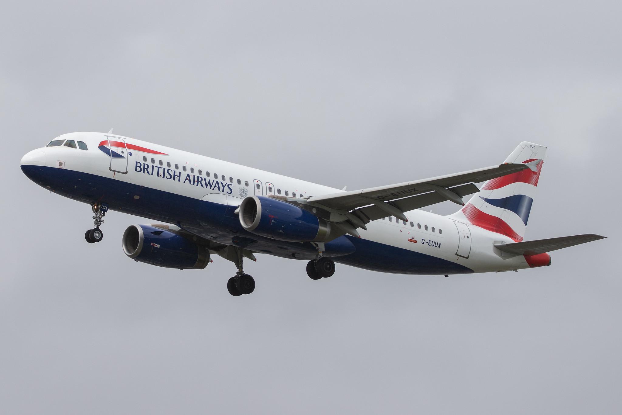 London Heathrow Airport: British Airways (BA / BAW) |  Airbus A320-232 A320 | G-EUUX | MSN 3550