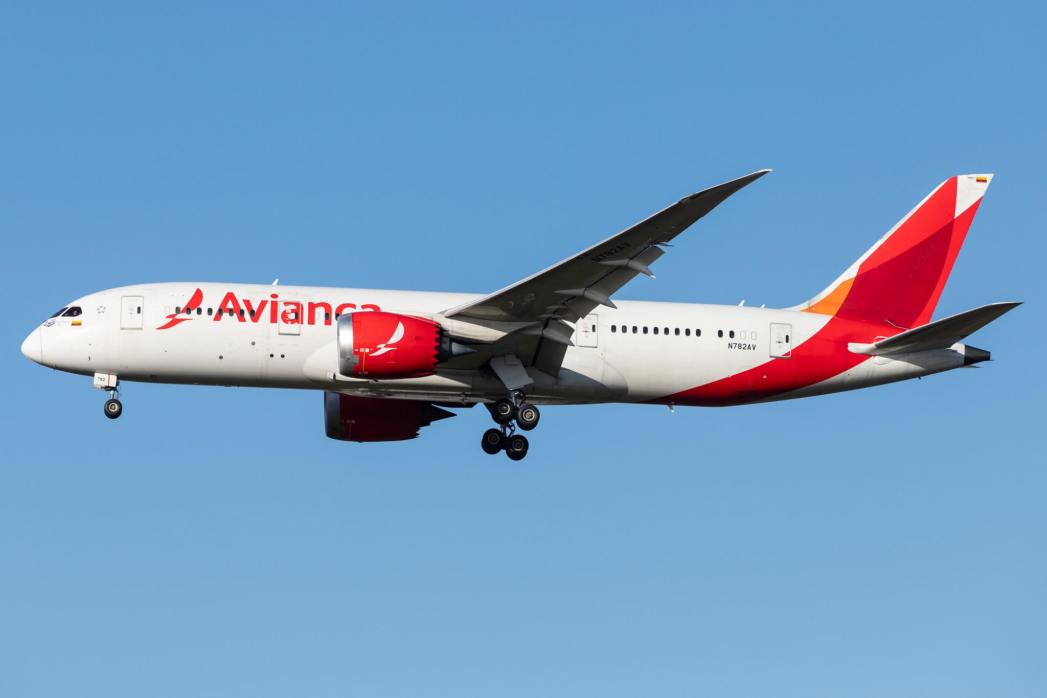 London Heathrow Airport: Avianca (AV / AVA) |  Boeing 787-8 Dreamliner B788 | N782AV | MSN 37504