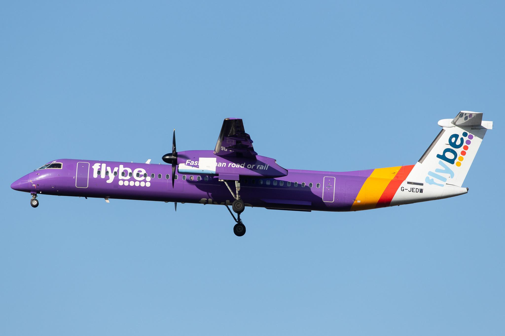 London Heathrow Airport: Flybe (BE / BEE) |  De Havilland Canada Dash 8-400 DH8D | G-JEDW | MSN 4093