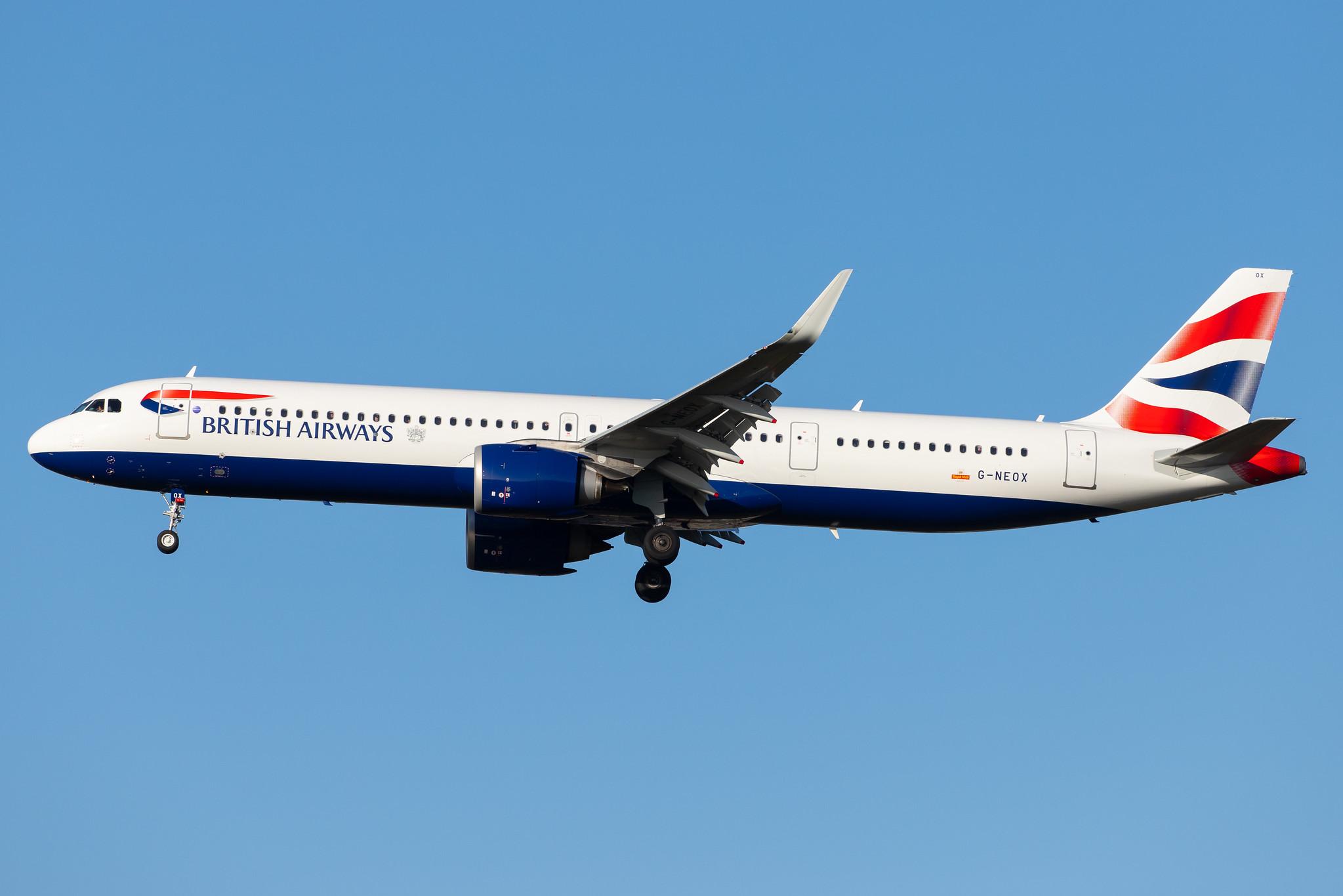 London Heathrow Airport: British Airways (BA / BAW) |  Airbus A321-251NX A21N | G-NEOX | MSN 9162