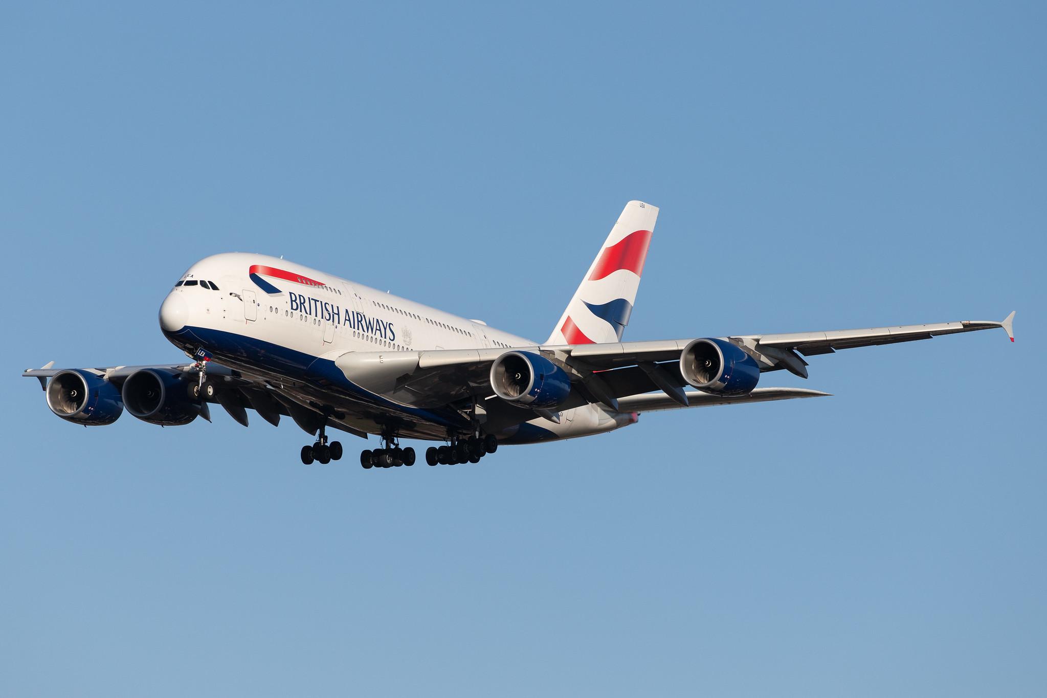 London Heathrow Airport: British Airways (BA / BAW) |  Airbus A380-841 A388 | G-XLEA | MSN 095