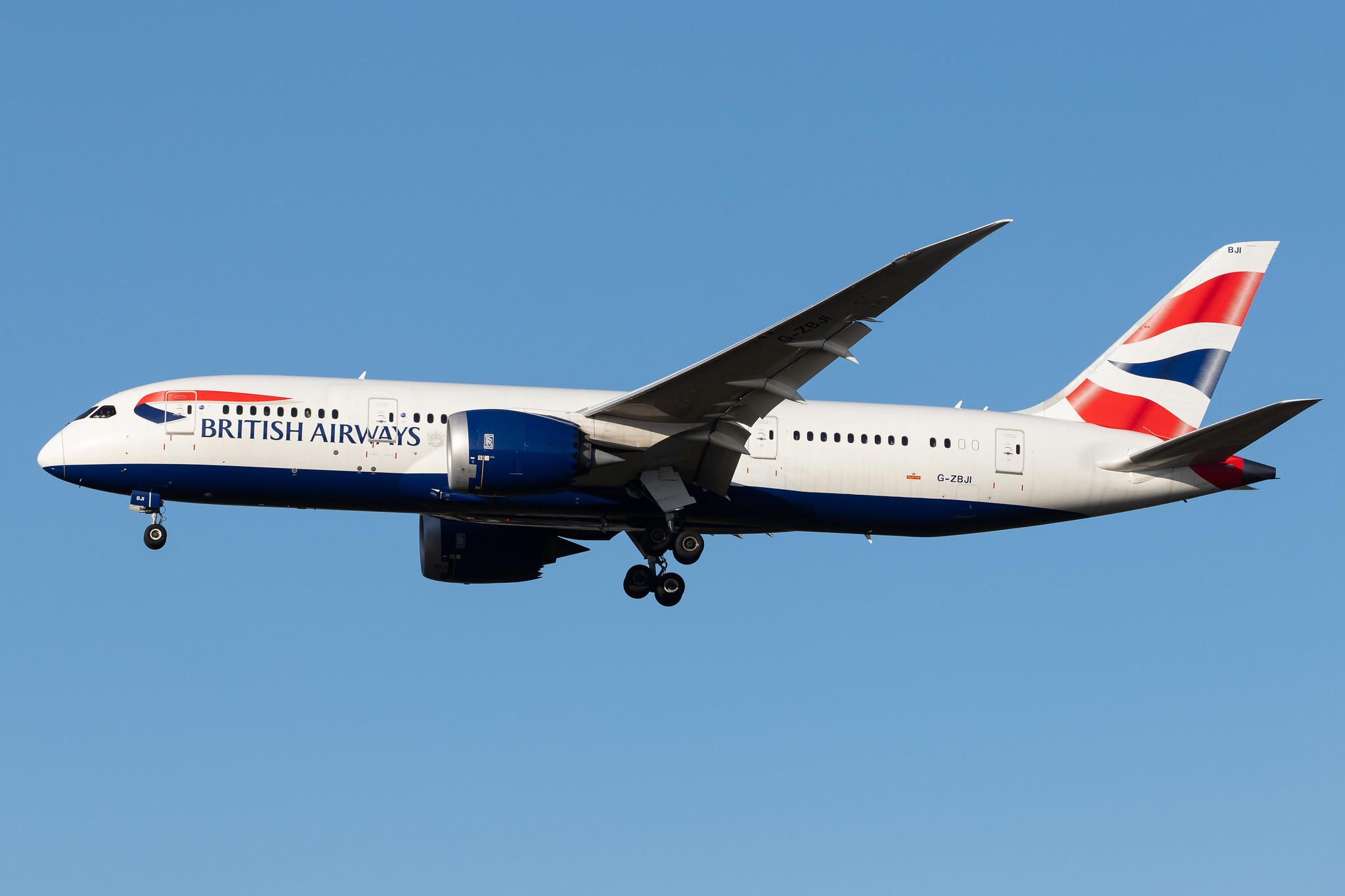 London Heathrow Airport: British Airways (BA / BAW) |  Boeing 787-8 Dreamliner B788 | G-ZBJI | MSN 60626