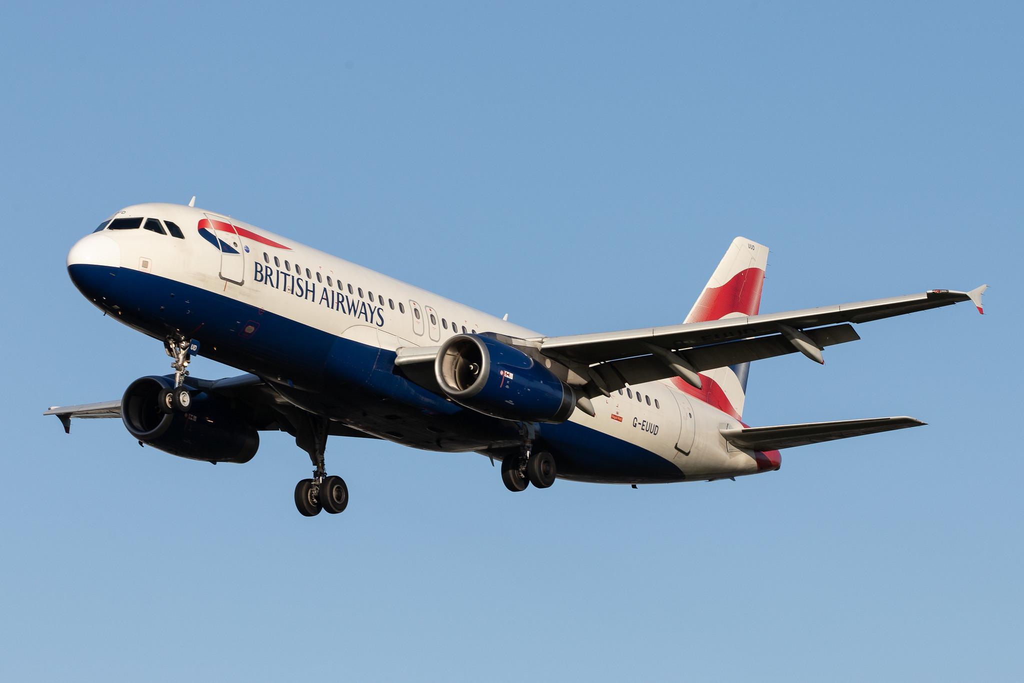 London Heathrow Airport: British Airways (BA / BAW) |  Airbus A320-232 A320 | G-EUUD | MSN 1760