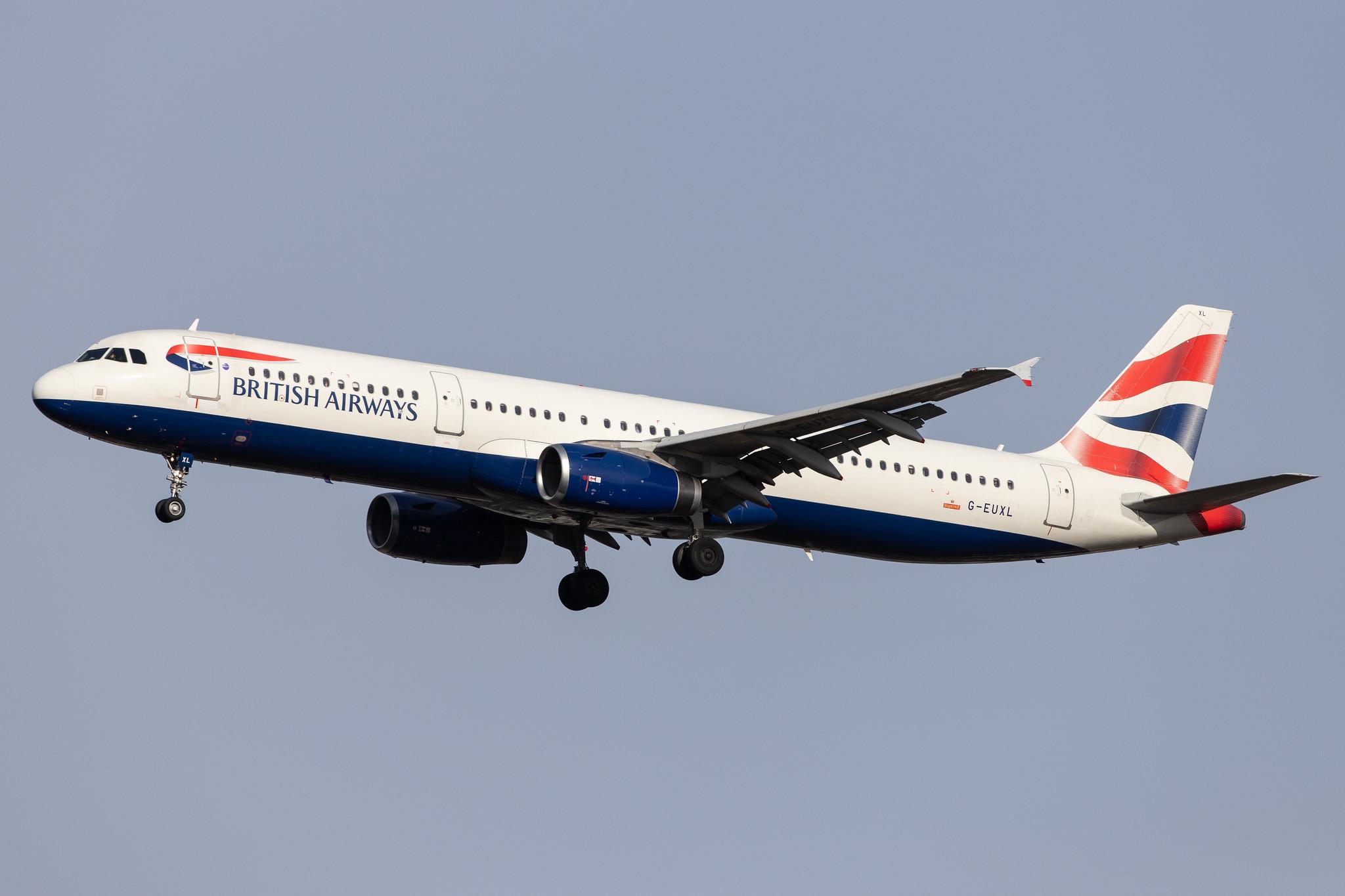 London Heathrow Airport: British Airways (BA / BAW) |  Airbus A321-231 A321 | G-EUXL | MSN 3254