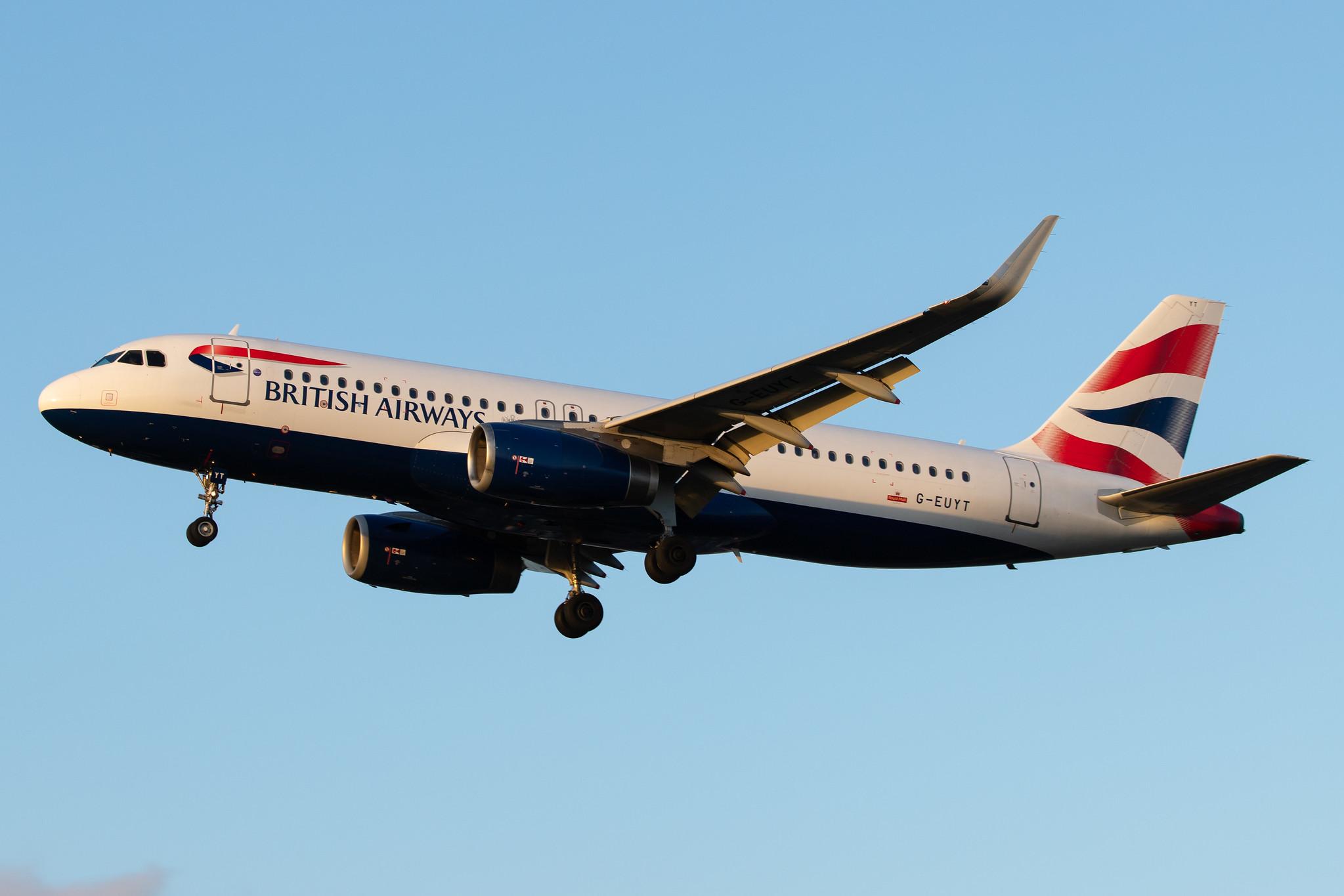 London Heathrow Airport: British Airways (BA / BAW) |  Airbus A320-232 A320 | G-EUYT | MSN 5985