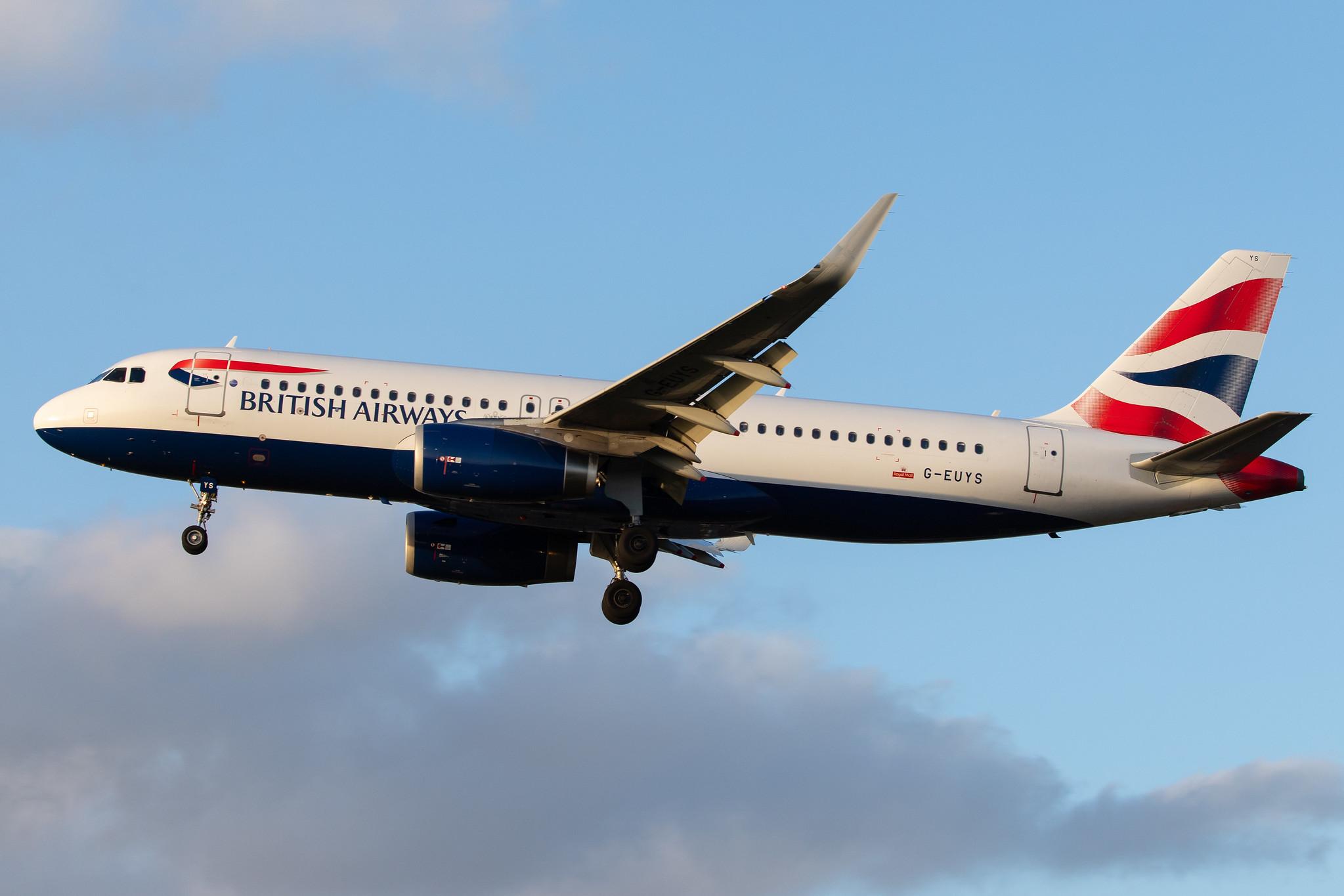 London Heathrow Airport: British Airways (BA / BAW) |  Airbus A320-232 A320 | G-EUYS | MSN 5948