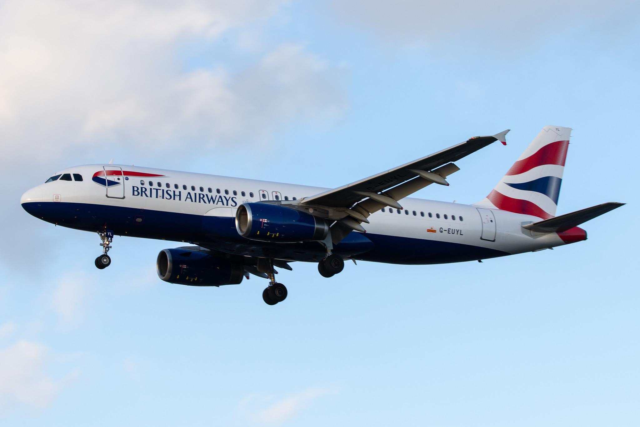 London Heathrow Airport: British Airways (BA / BAW) |  Airbus A320-232 A320 | G-EUYL | MSN 4725