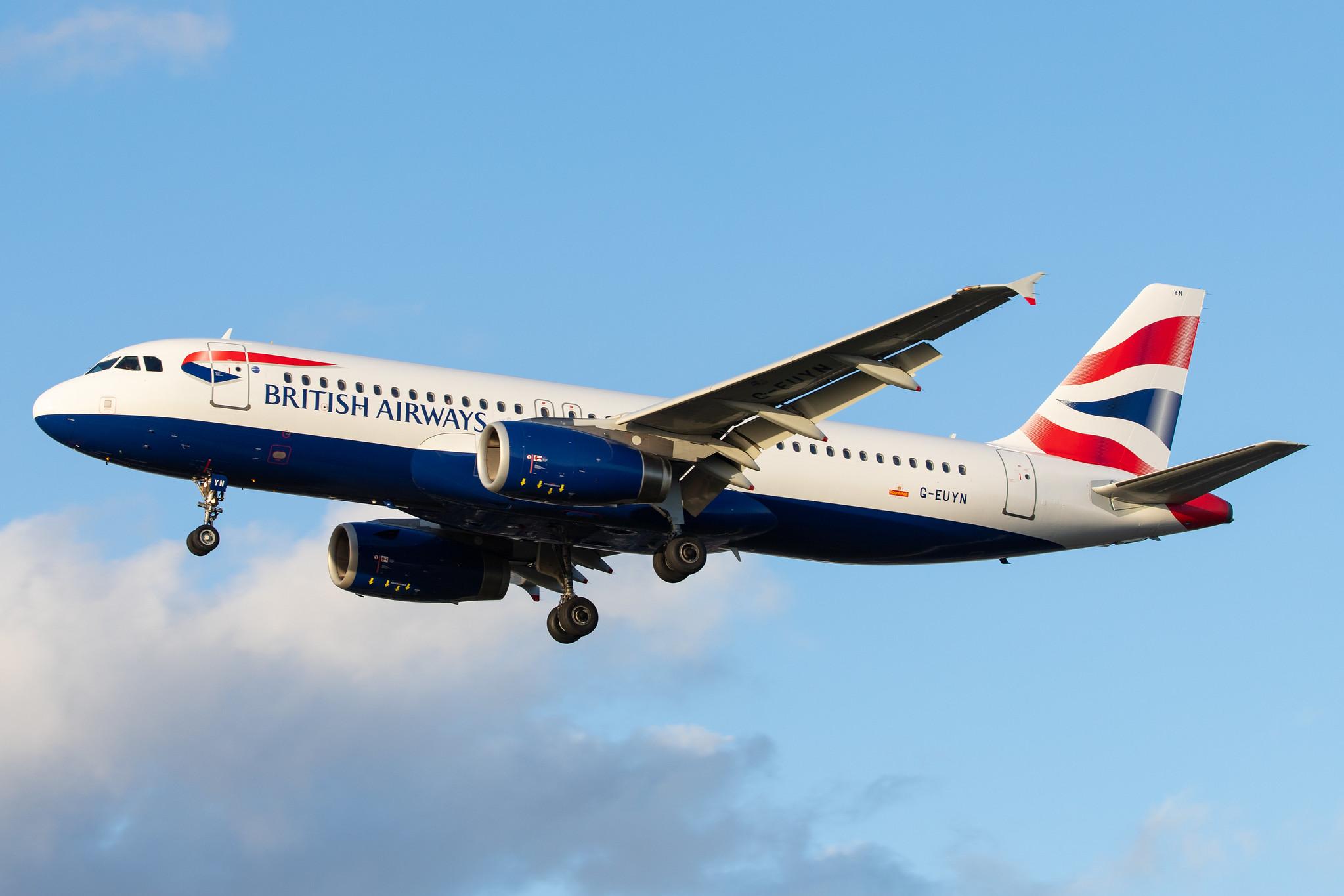 London Heathrow Airport: British Airways (BA / BAW) |  Airbus A320-232 A320 | G-EUYN | MSN 4975
