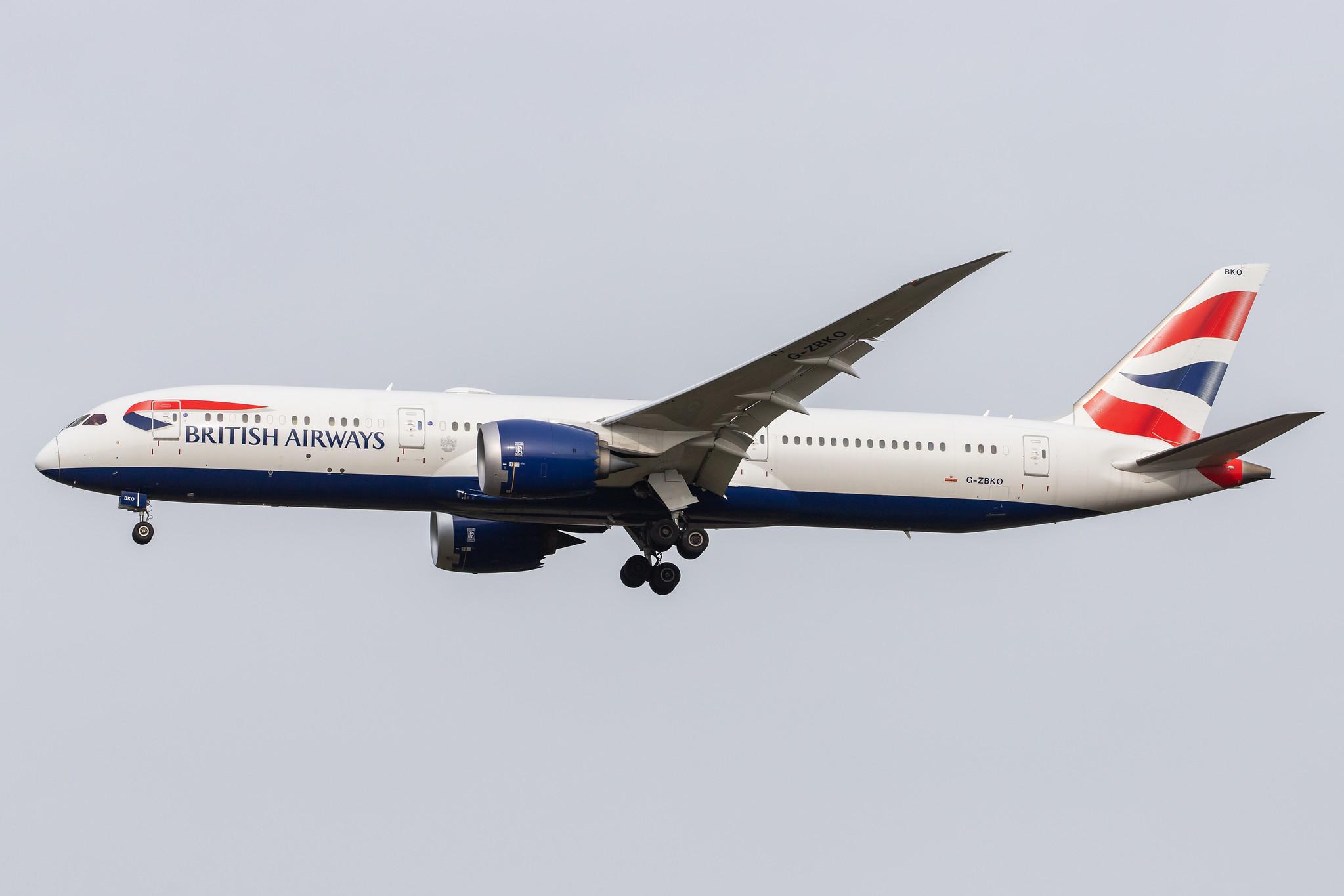 London Heathrow Airport: British Airways (BA / BAW) |  Boeing 787-9 Dreamliner B789 | G-ZBKO | MSN 38631
