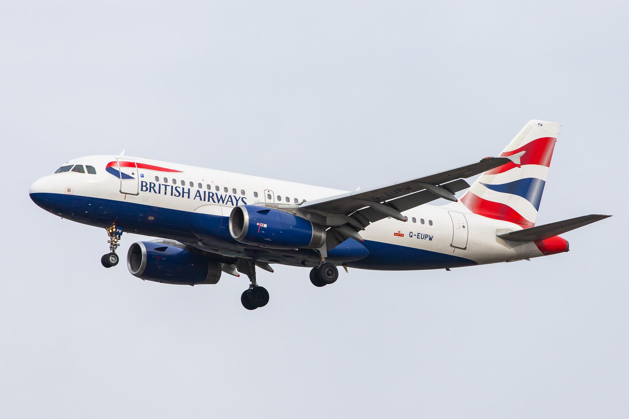 London Heathrow Airport: British Airways (BA / BAW) |  Airbus A319-131 A319 | G-EUPW | MSN 1440