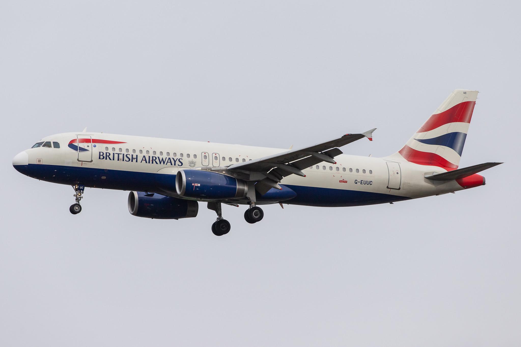 London Heathrow Airport: British Airways (BA / BAW) |  Airbus A320-232 A320 | G-EUUC | MSN 1696