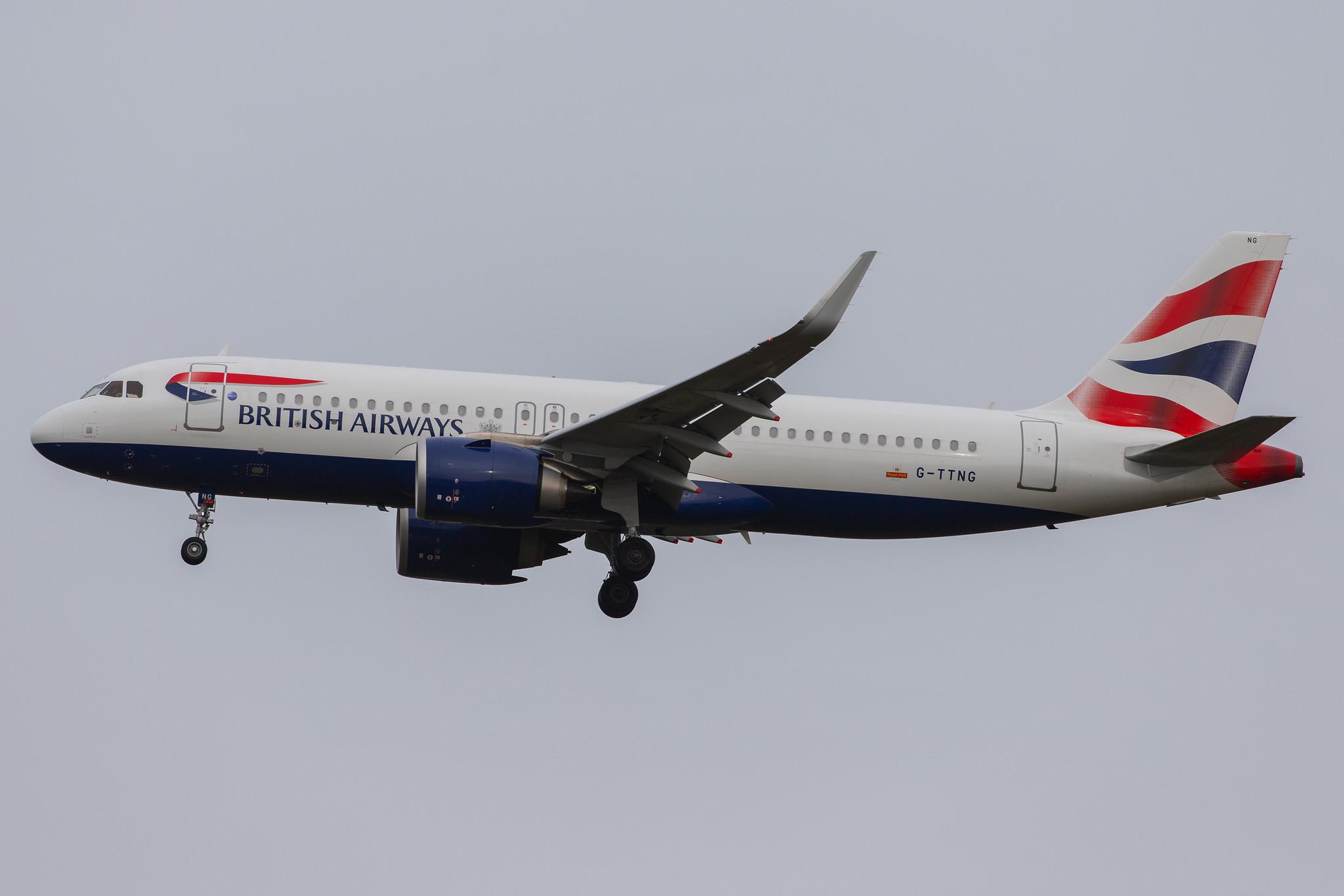 London Heathrow Airport: British Airways (BA / BAW) |  Airbus A320-251N A20N | G-TTNG | MSN 8431