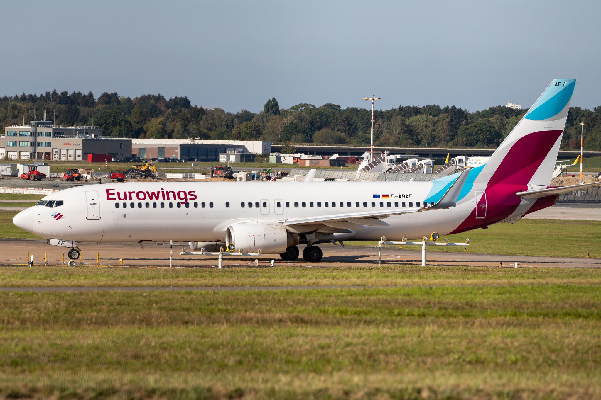 Hamburg Airport: Eurowings (EW / EWG) | Operator: TUI fly |  Boeing 737-86J B738 | D-ABAF | MSN 30878
