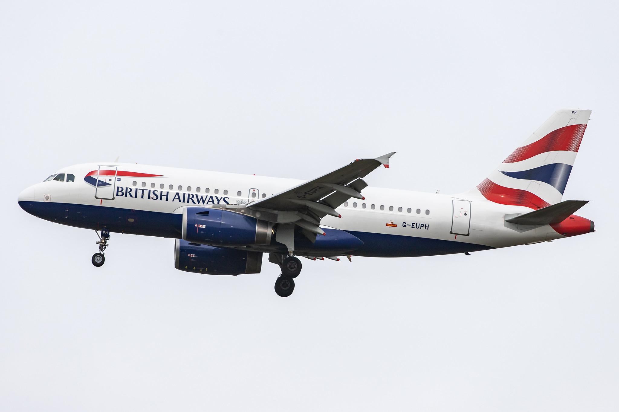 London Heathrow Airport: British Airways (BA / BAW) |  Airbus A319-131 A319 | G-EUPH | MSN 1225
