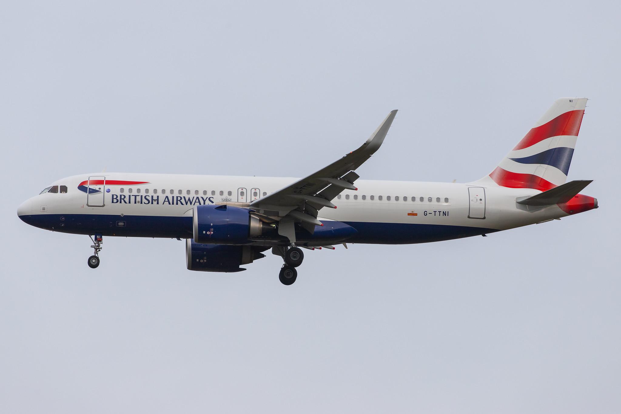 London Heathrow Airport: British Airways (BA / BAW) |  Airbus A320-251N A20N | G-TTNI | MSN 8767