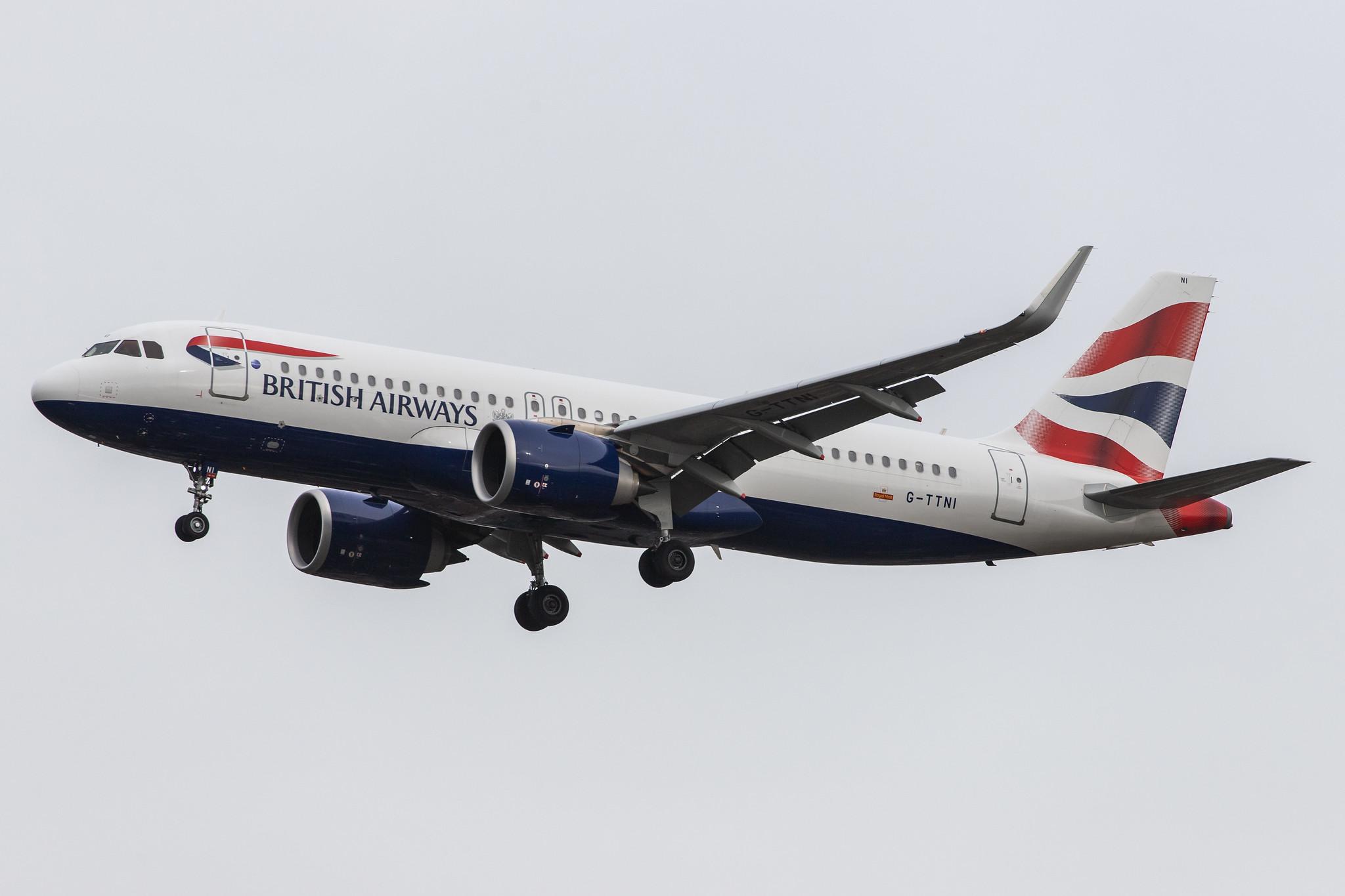 London Heathrow Airport: British Airways (BA / BAW) |  Airbus A320-251N A20N | G-TTNI | MSN 8767