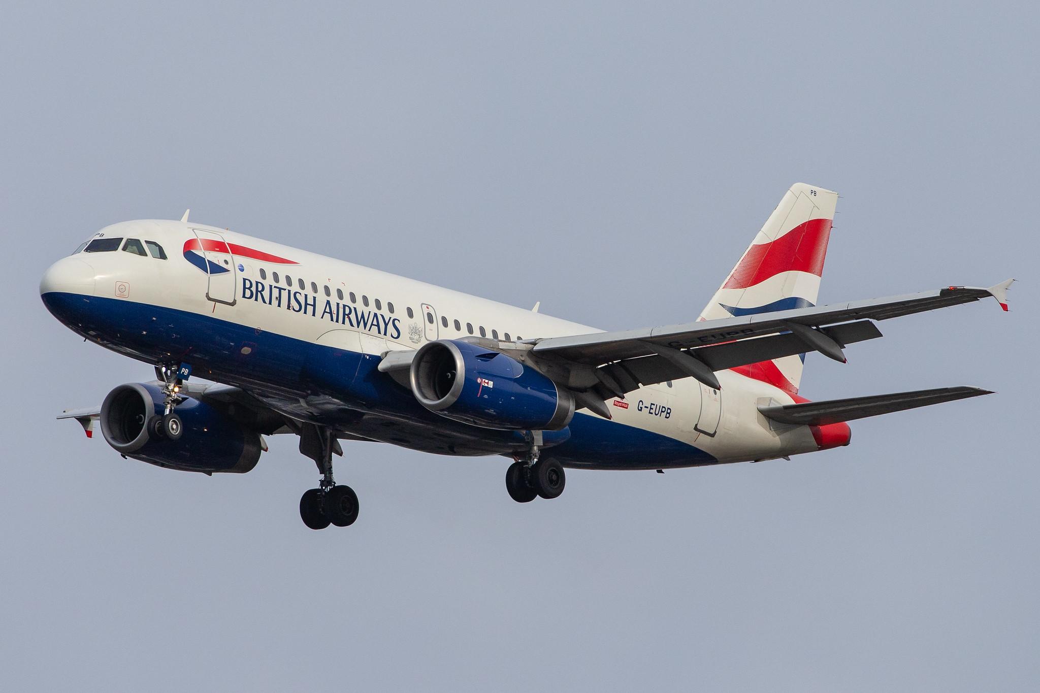 London Heathrow Airport: British Airways (BA / BAW) |  Airbus A319-131 A319 | G-EUPB | MSN 1115