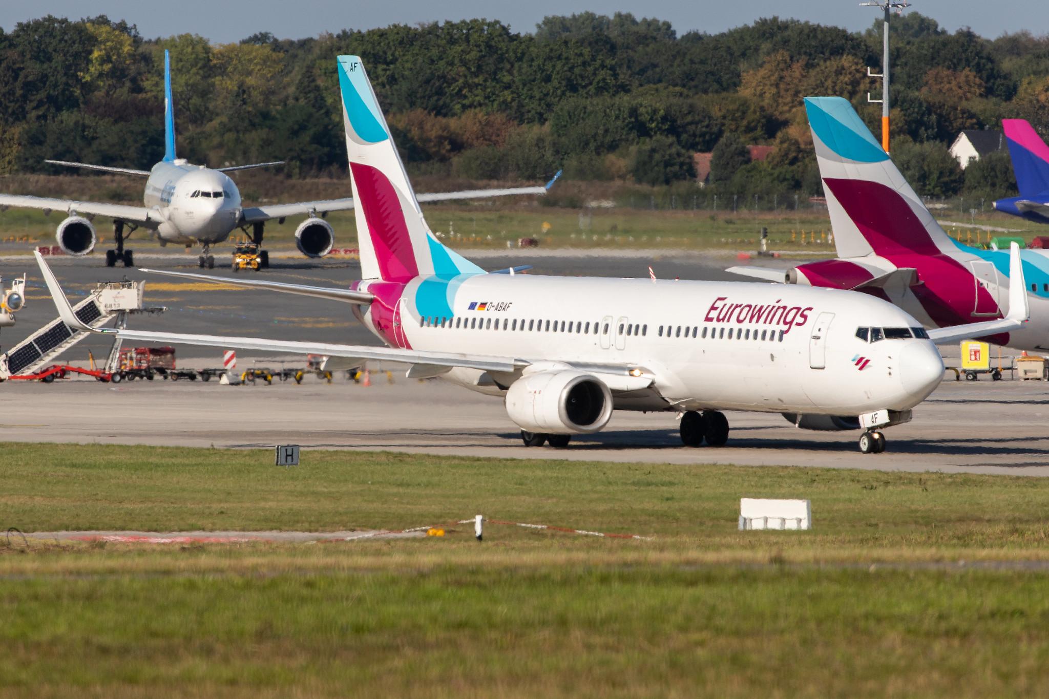 Hamburg Airport: Eurowings (EW / EWG) | Operator: TUI fly |  Boeing 737-86J B738 | D-ABAF | MSN 30878
