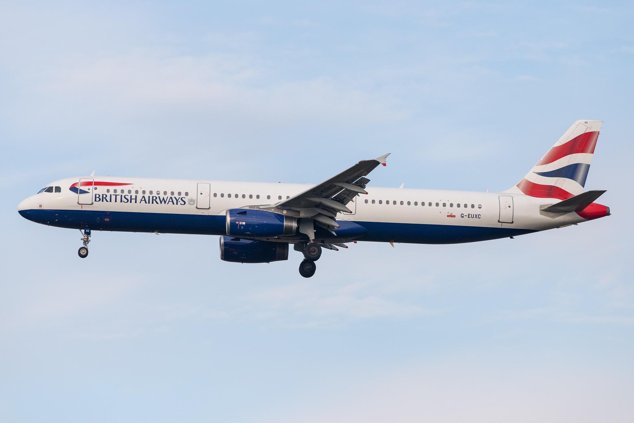 London Heathrow Airport: British Airways (BA / BAW) |  Airbus A321-231 A321 | G-EUXC | MSN 2305