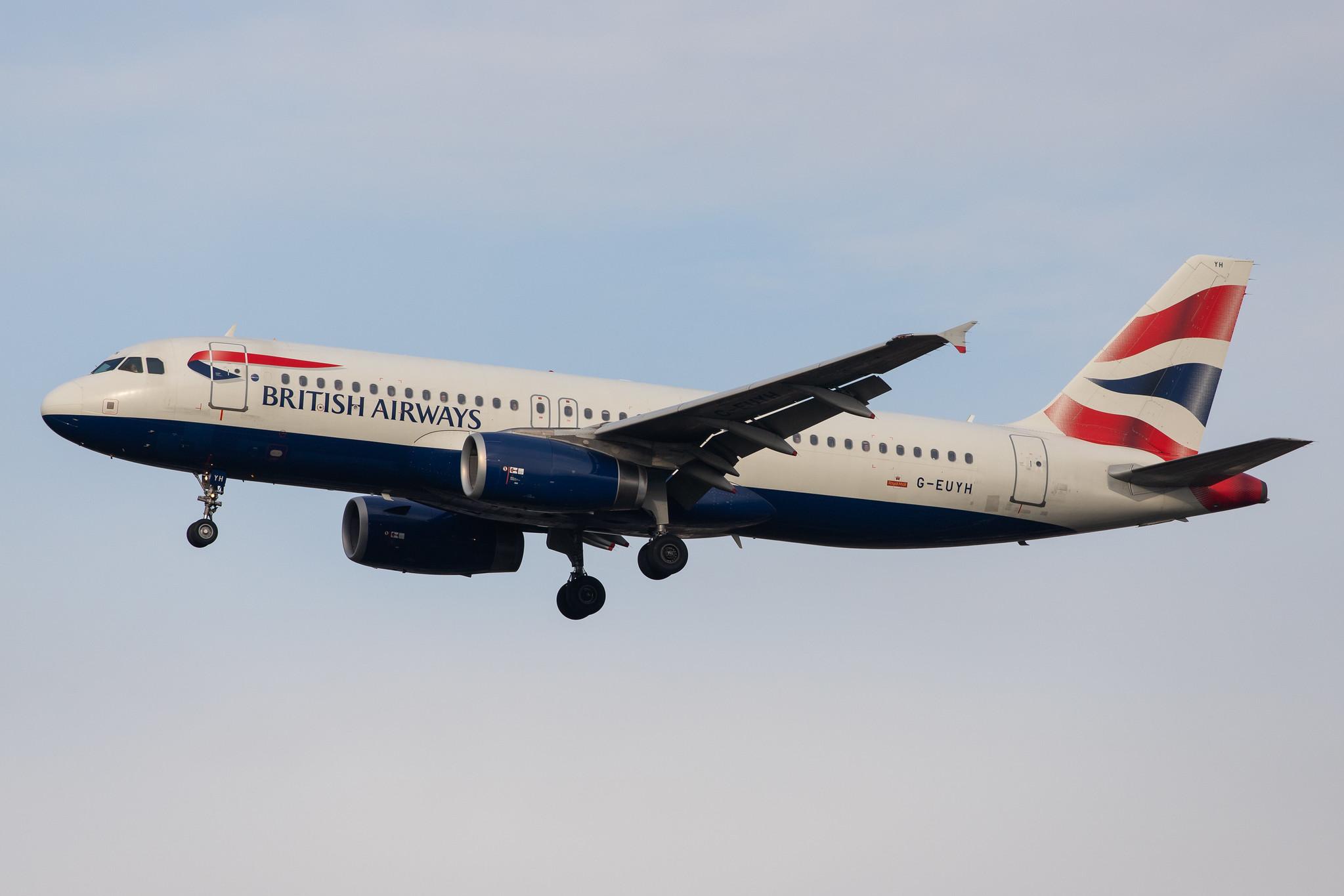 London Heathrow Airport: British Airways (BA / BAW) |  Airbus A320-232 A320 | G-EUYH | MSN 4265
