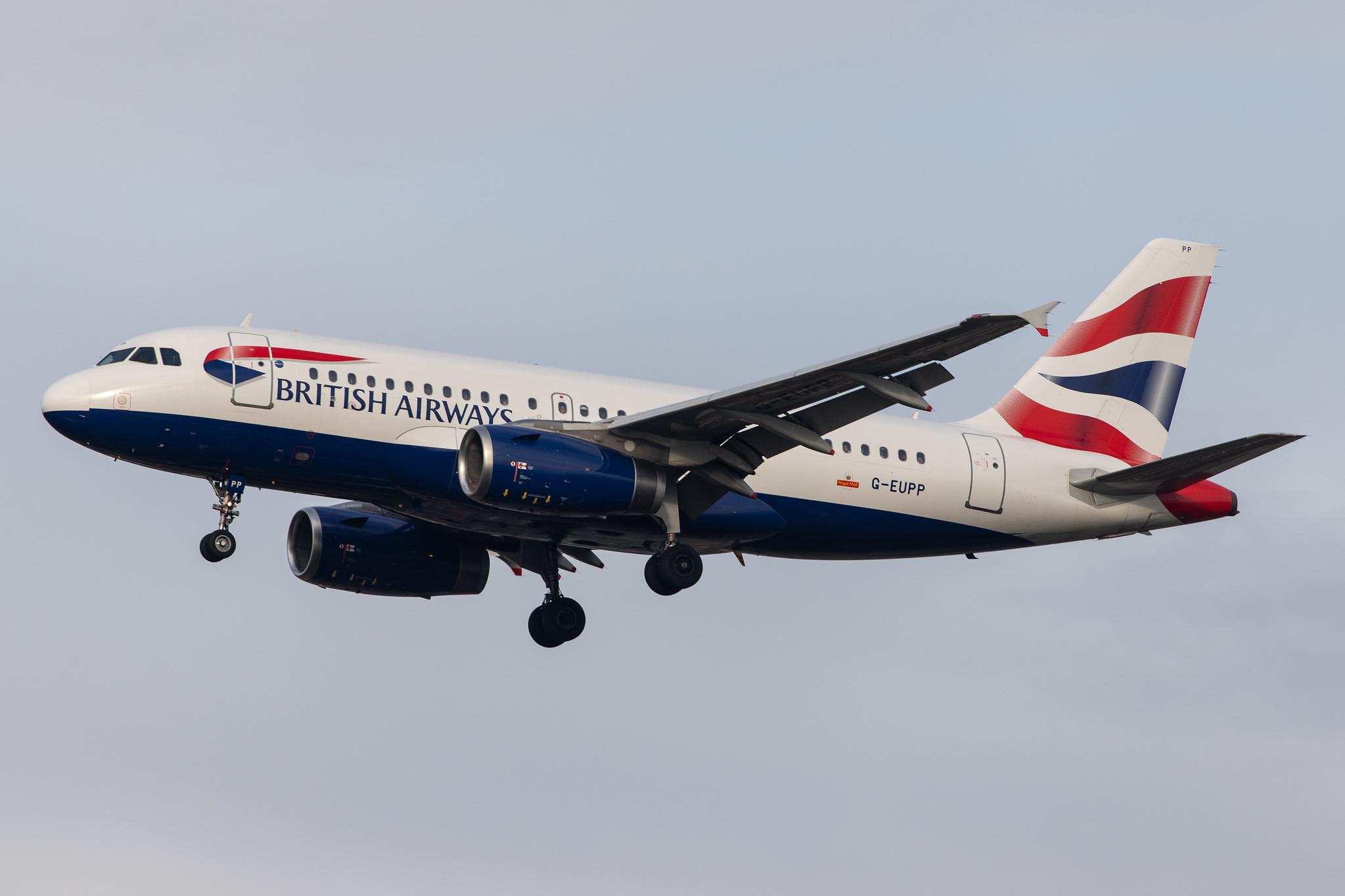 London Heathrow Airport: British Airways (BA / BAW) |  Airbus A319-131 A319 | G-EUPP | MSN 1295