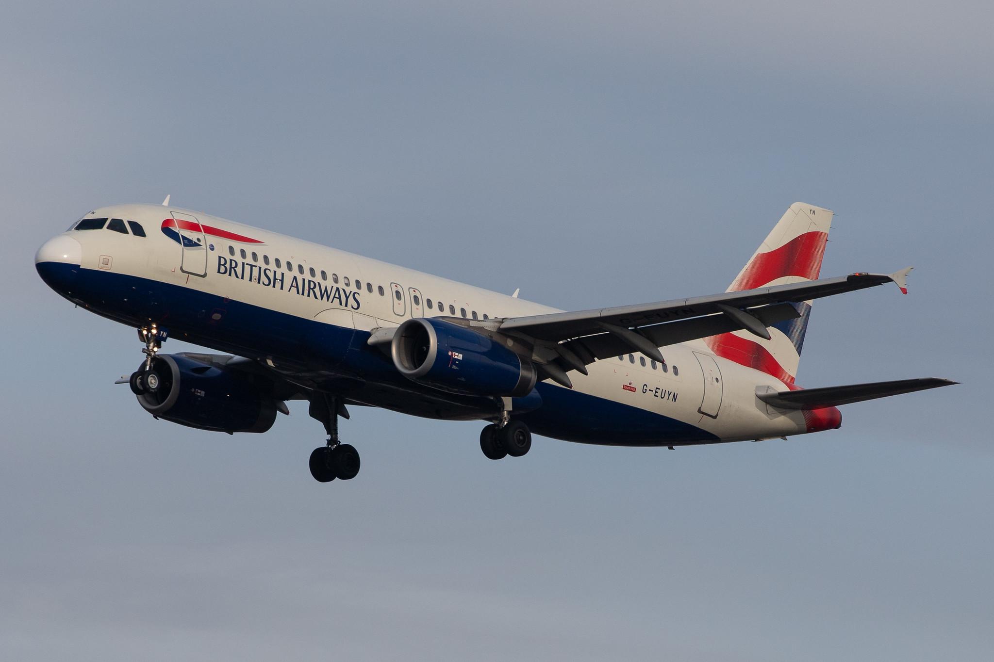 London Heathrow Airport: British Airways (BA / BAW) |  Airbus A320-232 A320 | G-EUYN | MSN 4975